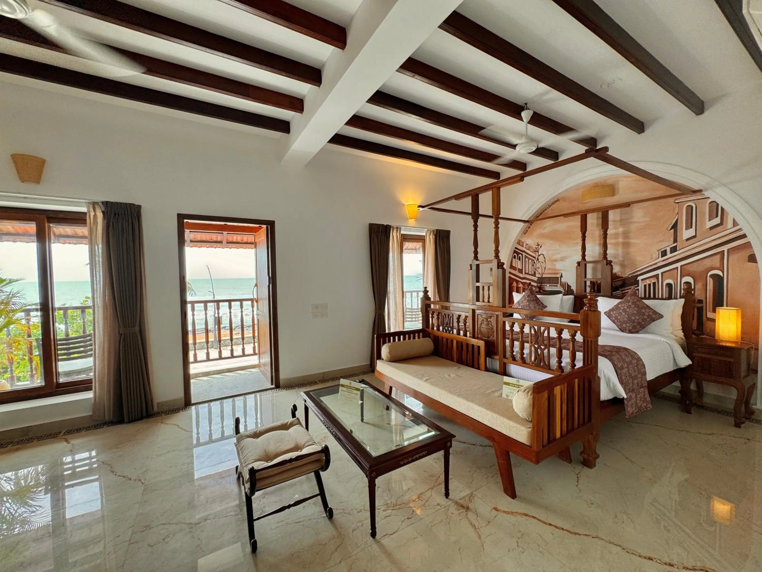 Bed in La Plage Seaview Suites