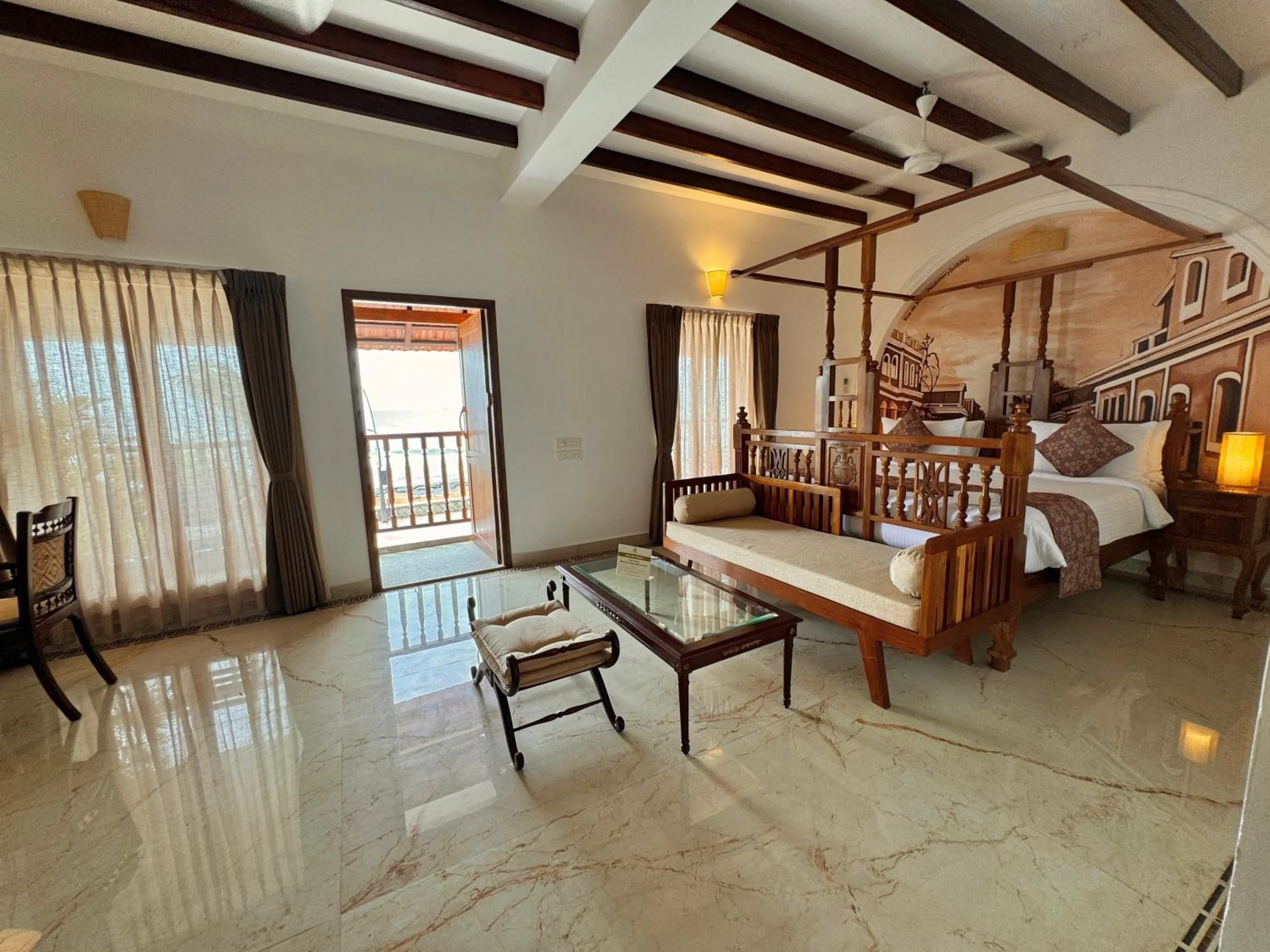 Bed in La Plage Seaview Suites