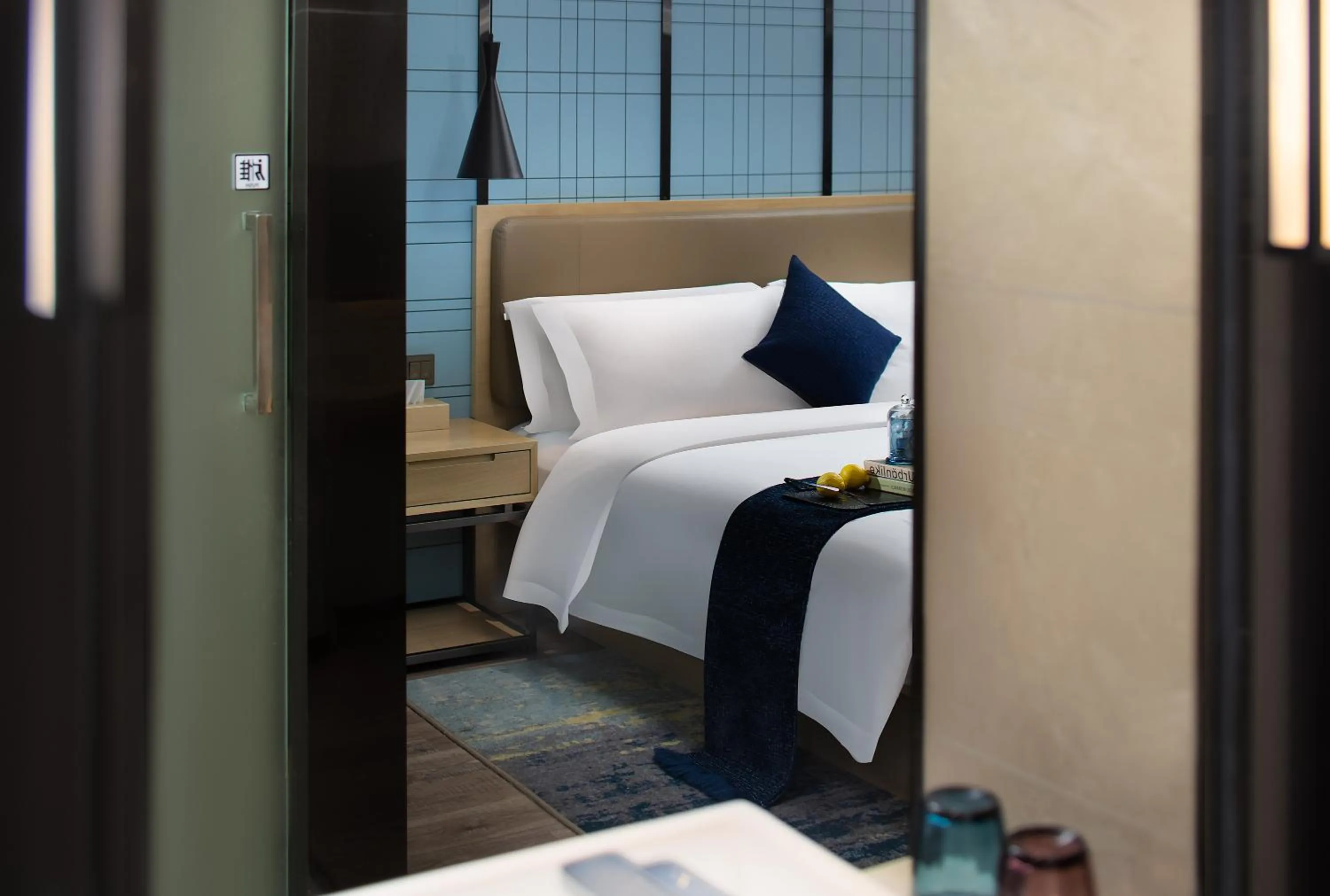 Bed in Echarm Hotel - Xi'an Tai'ao Plaza Baijiakou Metro Station