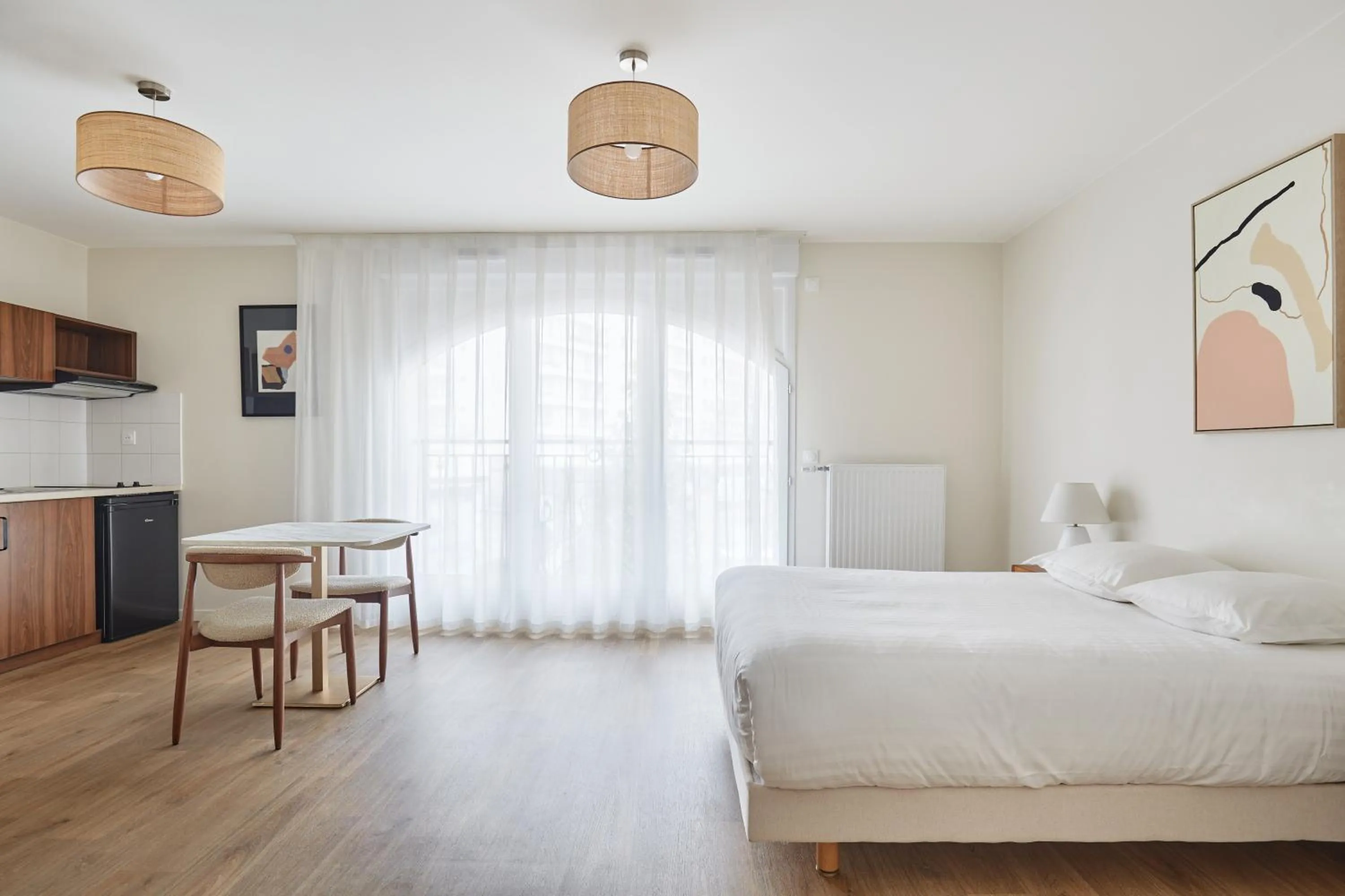 Bedroom, Bed in Appart Hotel Paris Levallois Maurice Ravel