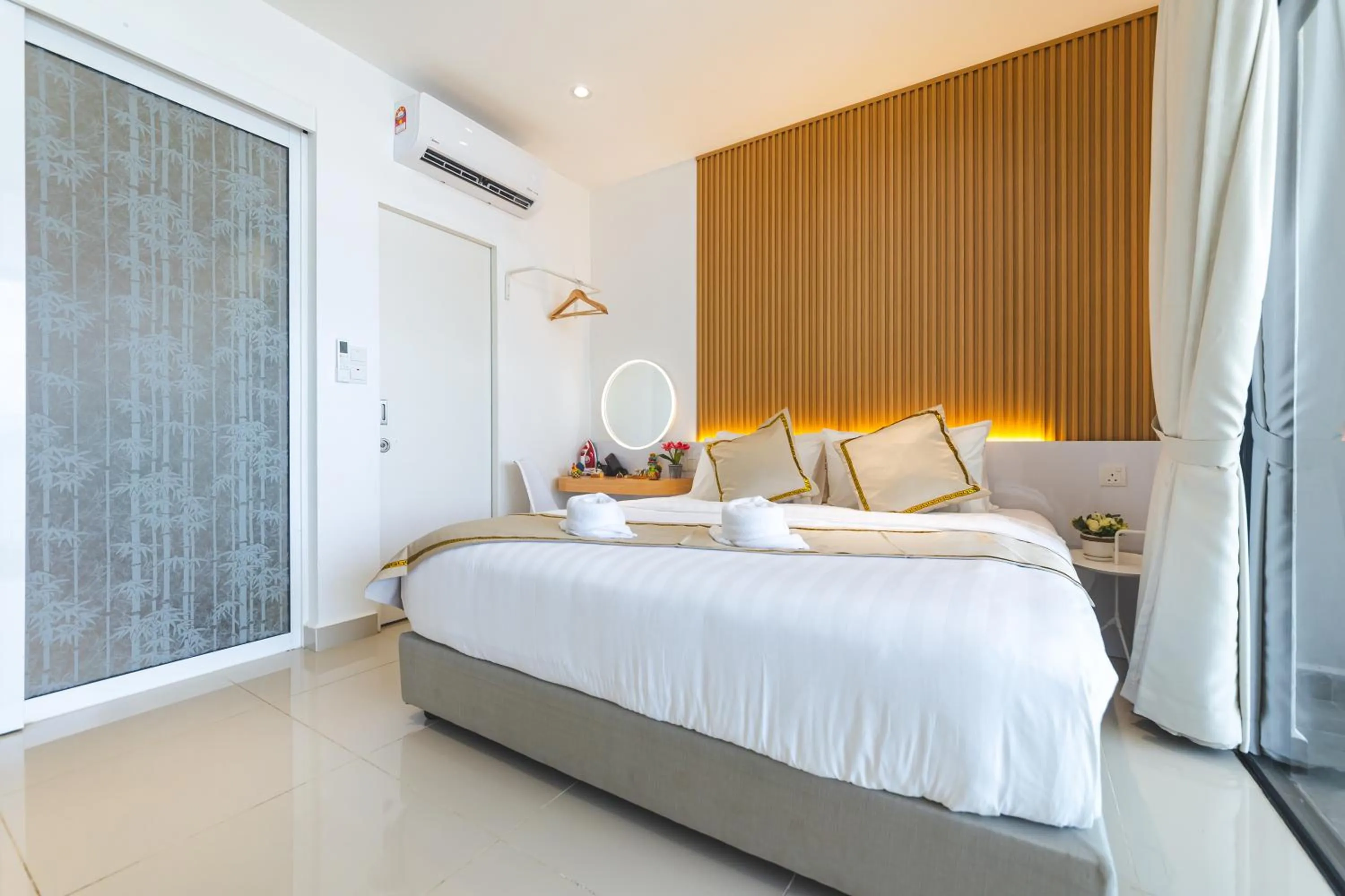 Bed in Beautiful Seaview Suites at The Shore Kota Kinabalu