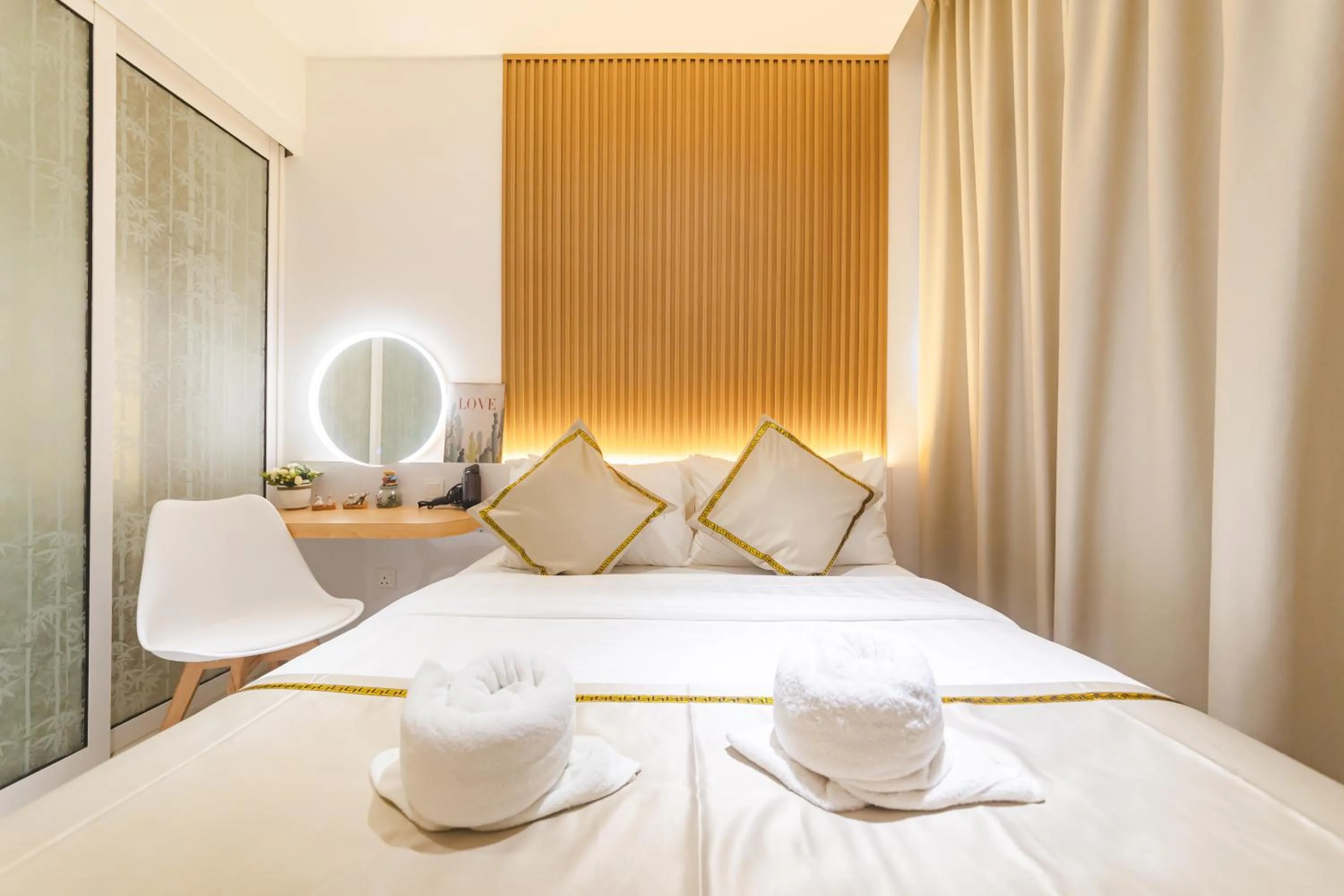 Bed in Beautiful Seaview Suites at The Shore Kota Kinabalu