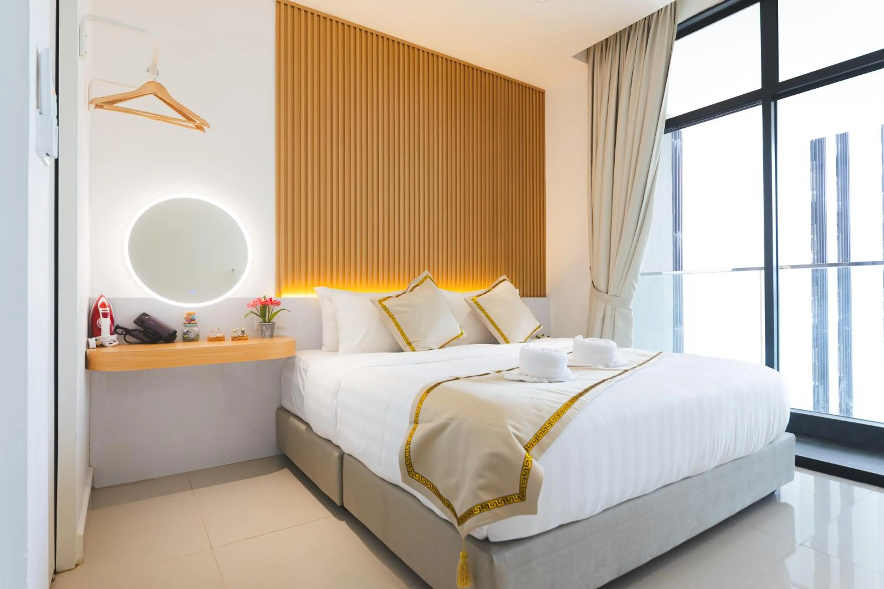 Bed in Beautiful Seaview Suites at The Shore Kota Kinabalu