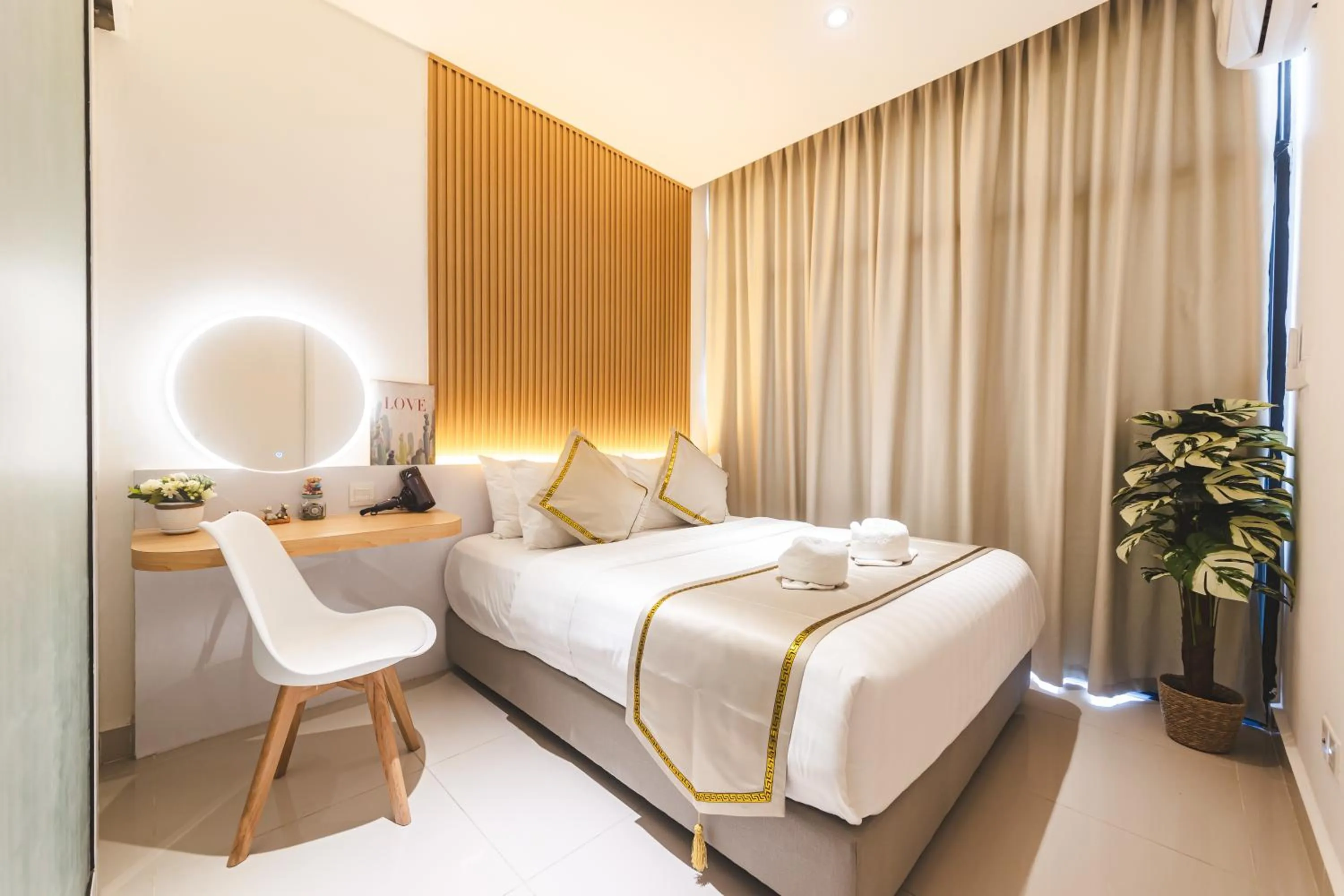 Bed in Beautiful Seaview Suites at The Shore Kota Kinabalu