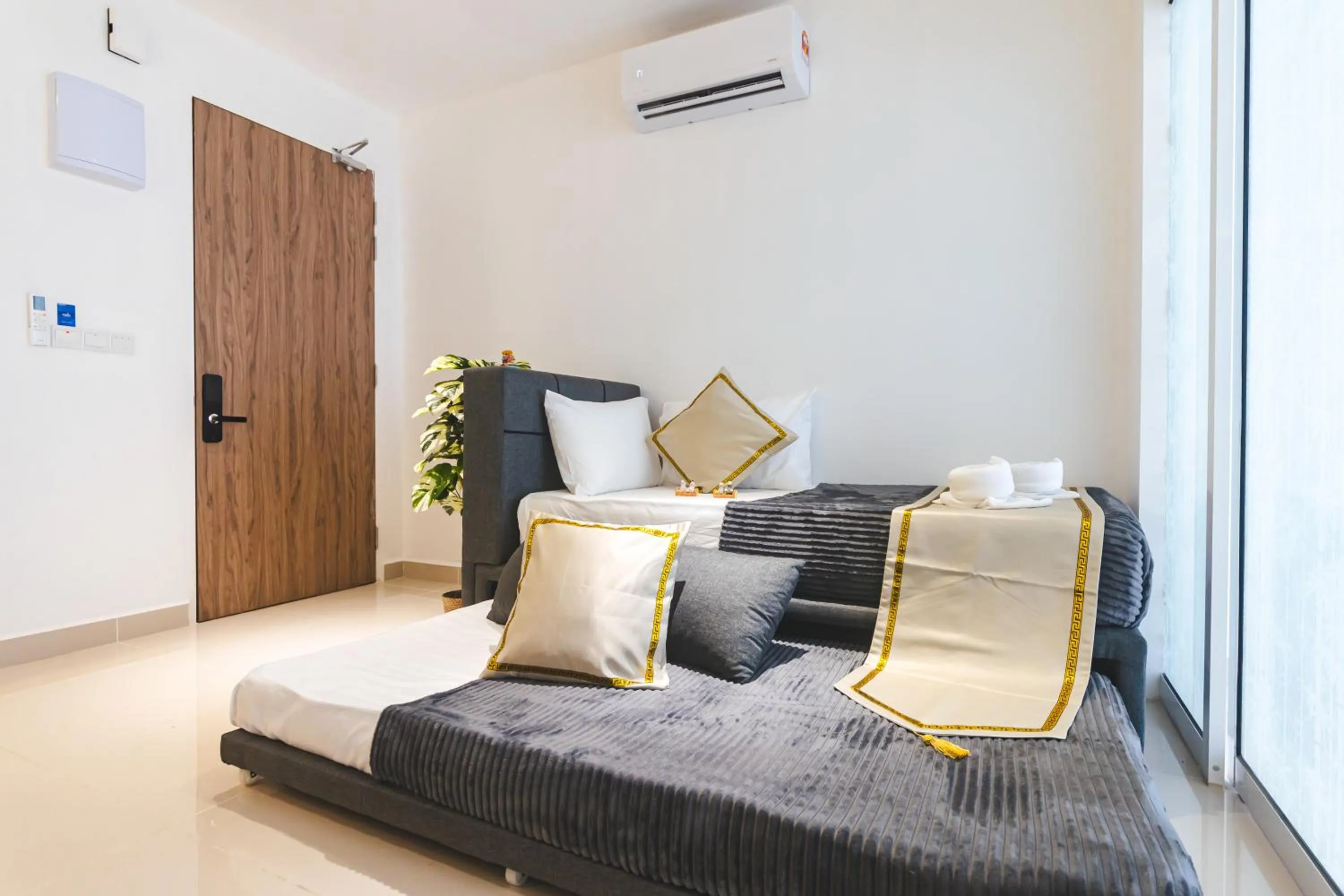 Bed in Beautiful Seaview Suites at The Shore Kota Kinabalu