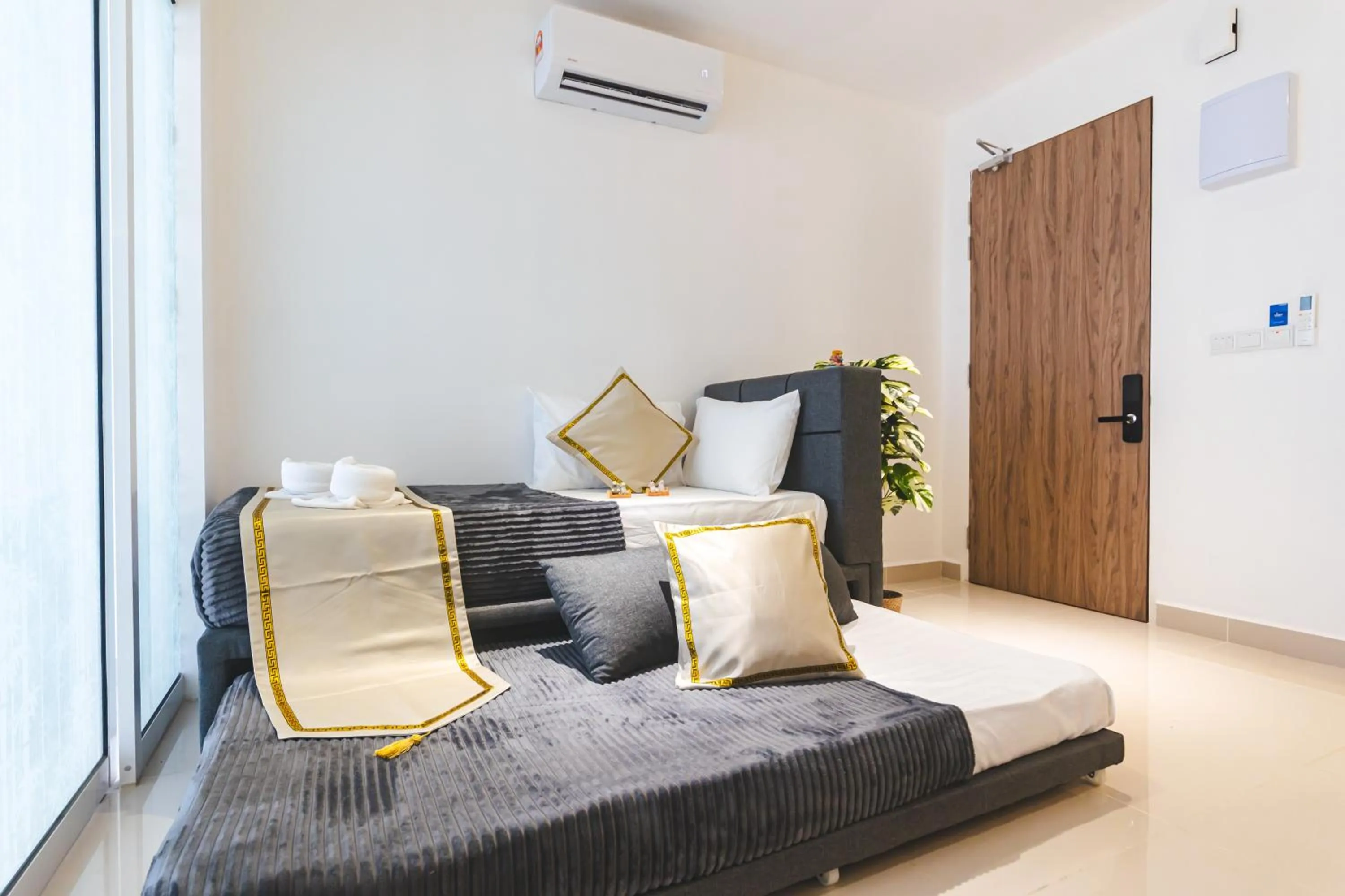 Bed in Beautiful Seaview Suites at The Shore Kota Kinabalu