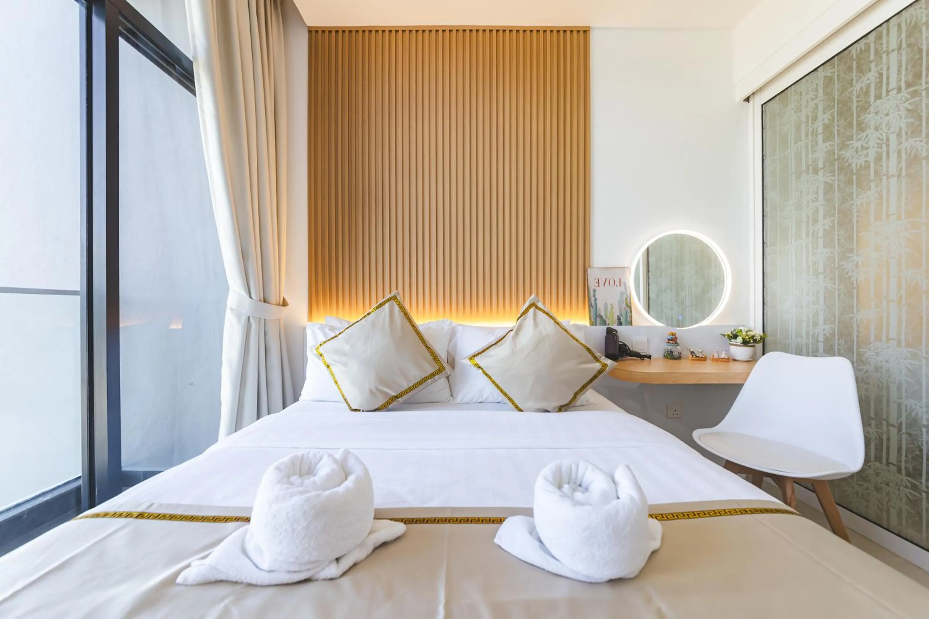 Bed in Beautiful Seaview Suites at The Shore Kota Kinabalu