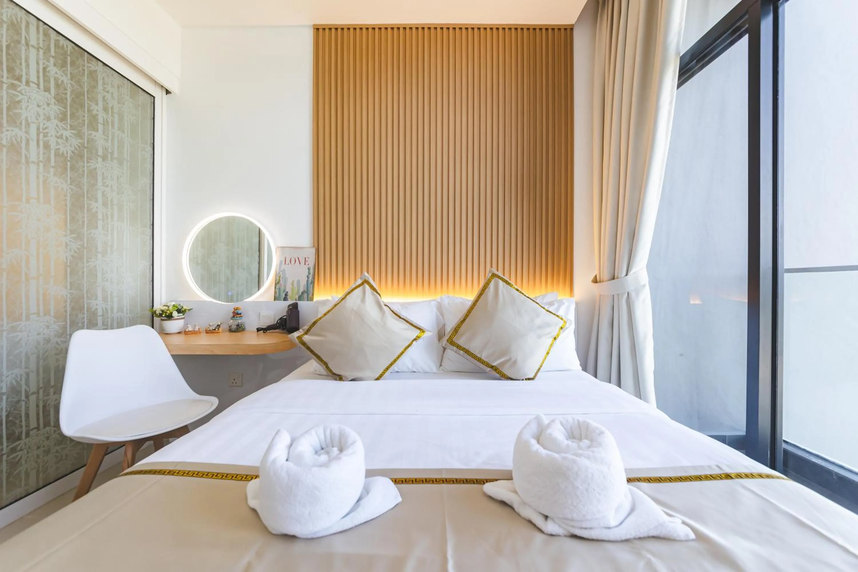 Bed in Beautiful Seaview Suites at The Shore Kota Kinabalu