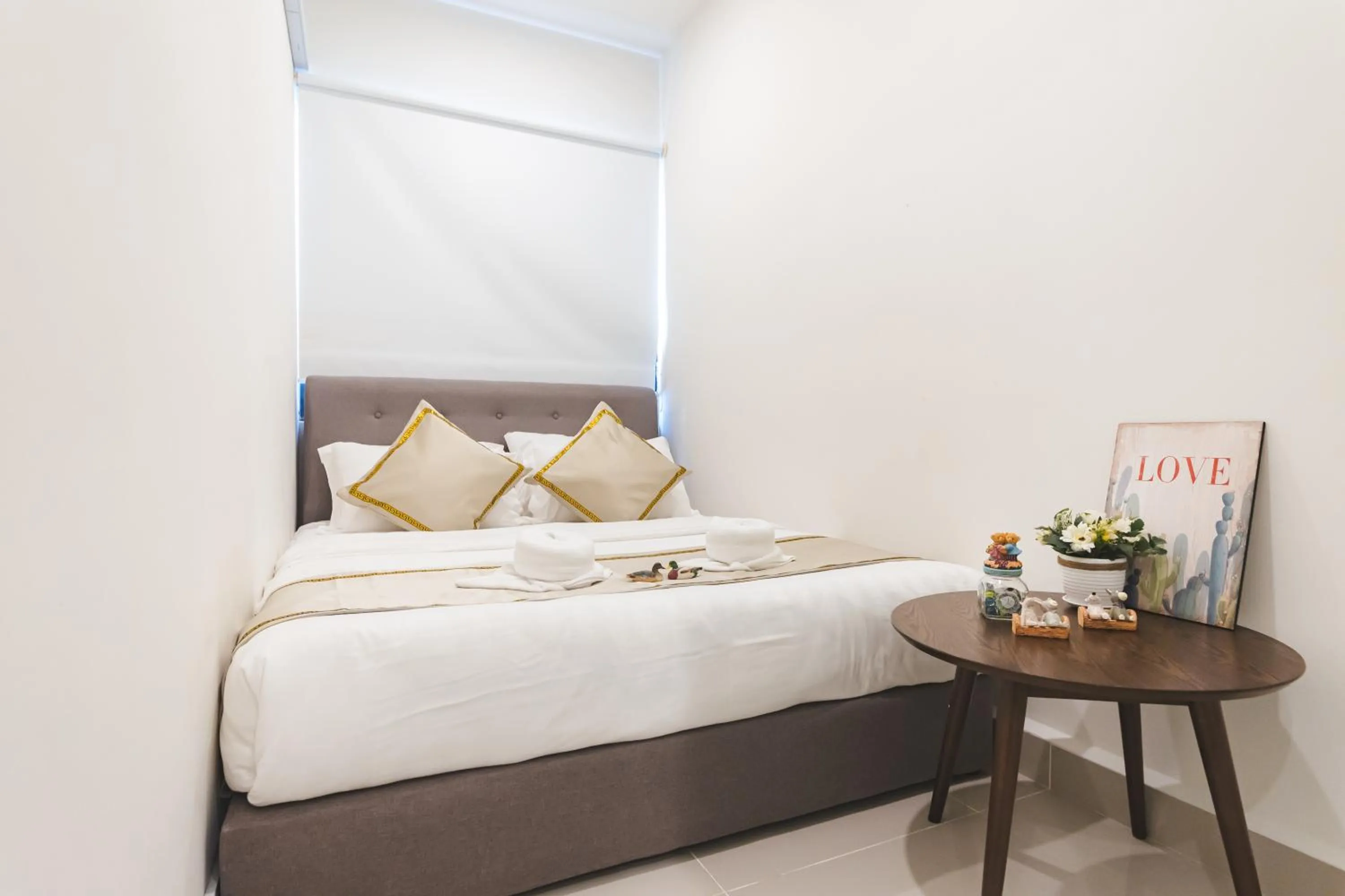 Bed in Beautiful Seaview Suites at The Shore Kota Kinabalu