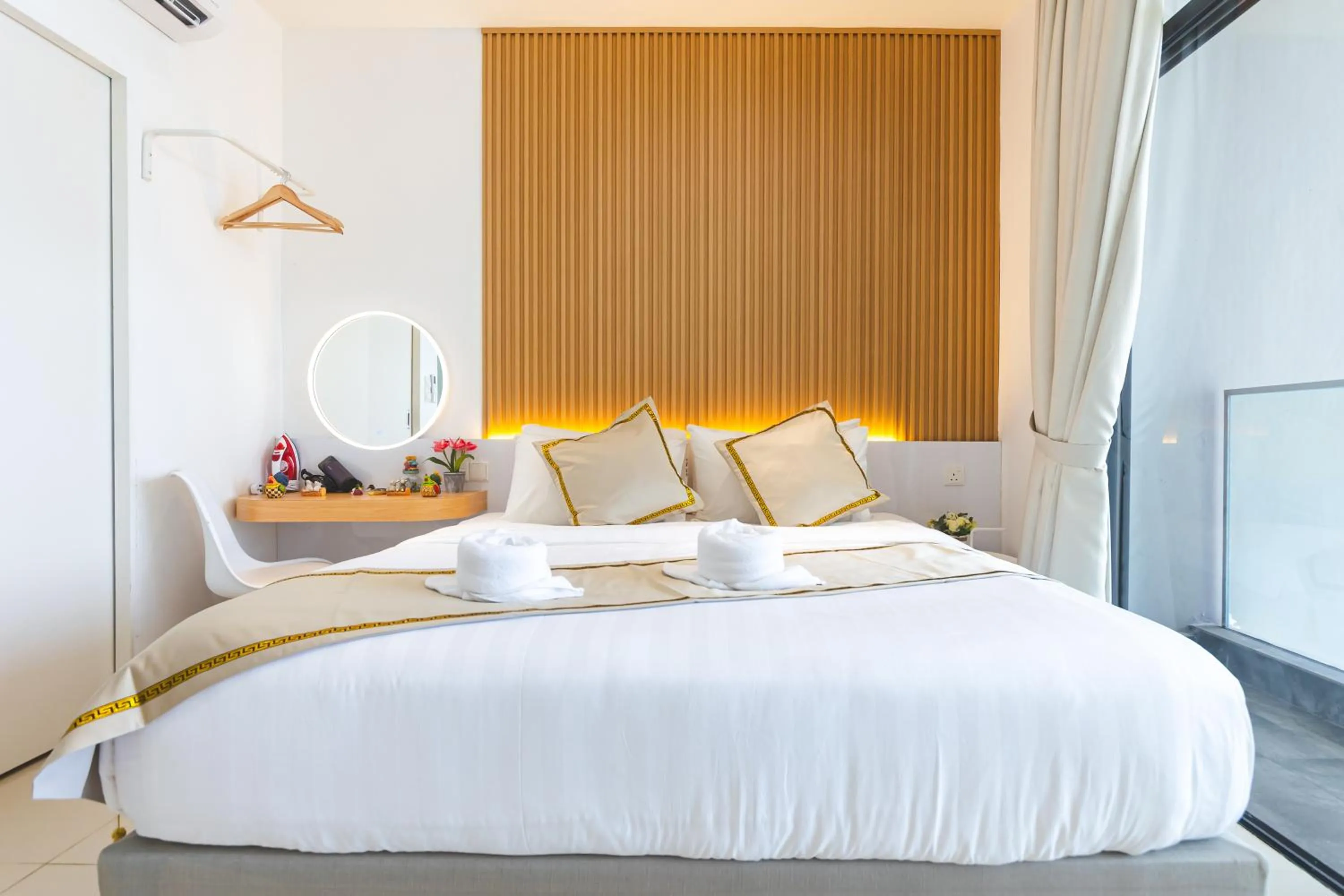 Bed in Beautiful Seaview Suites at The Shore Kota Kinabalu