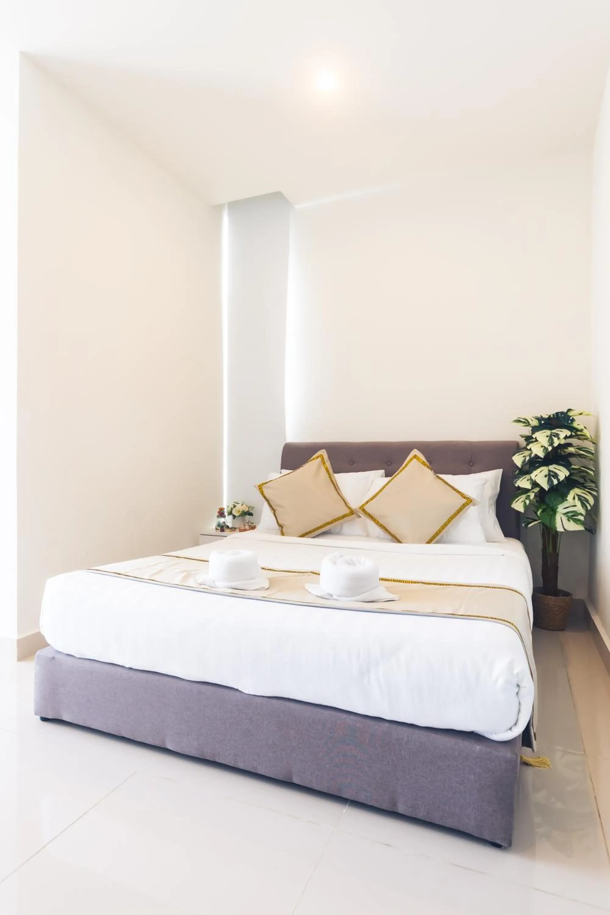 Bed in Beautiful Seaview Suites at The Shore Kota Kinabalu