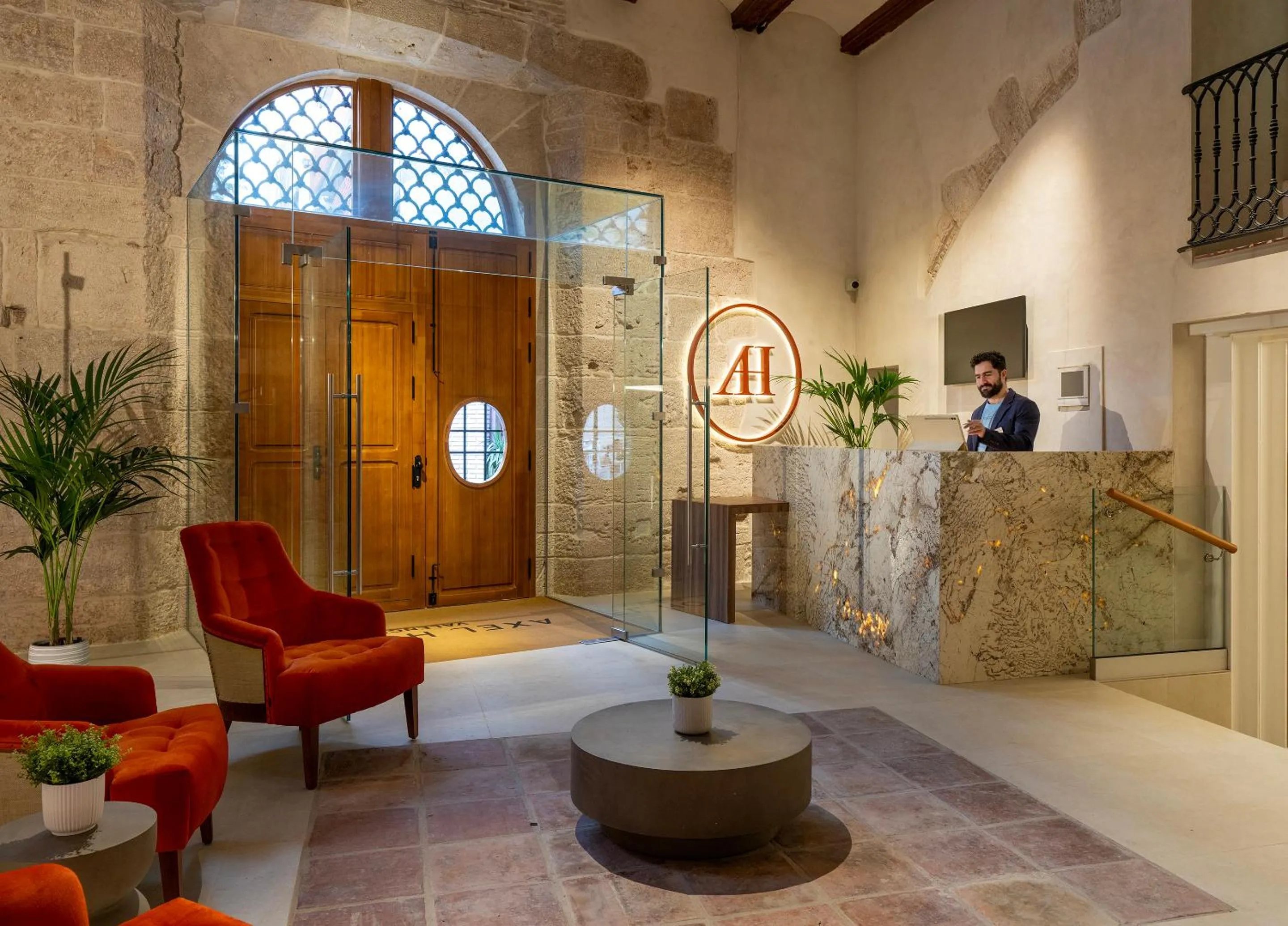 Lobby or reception in Axel Hotel Valencia - Adults Only