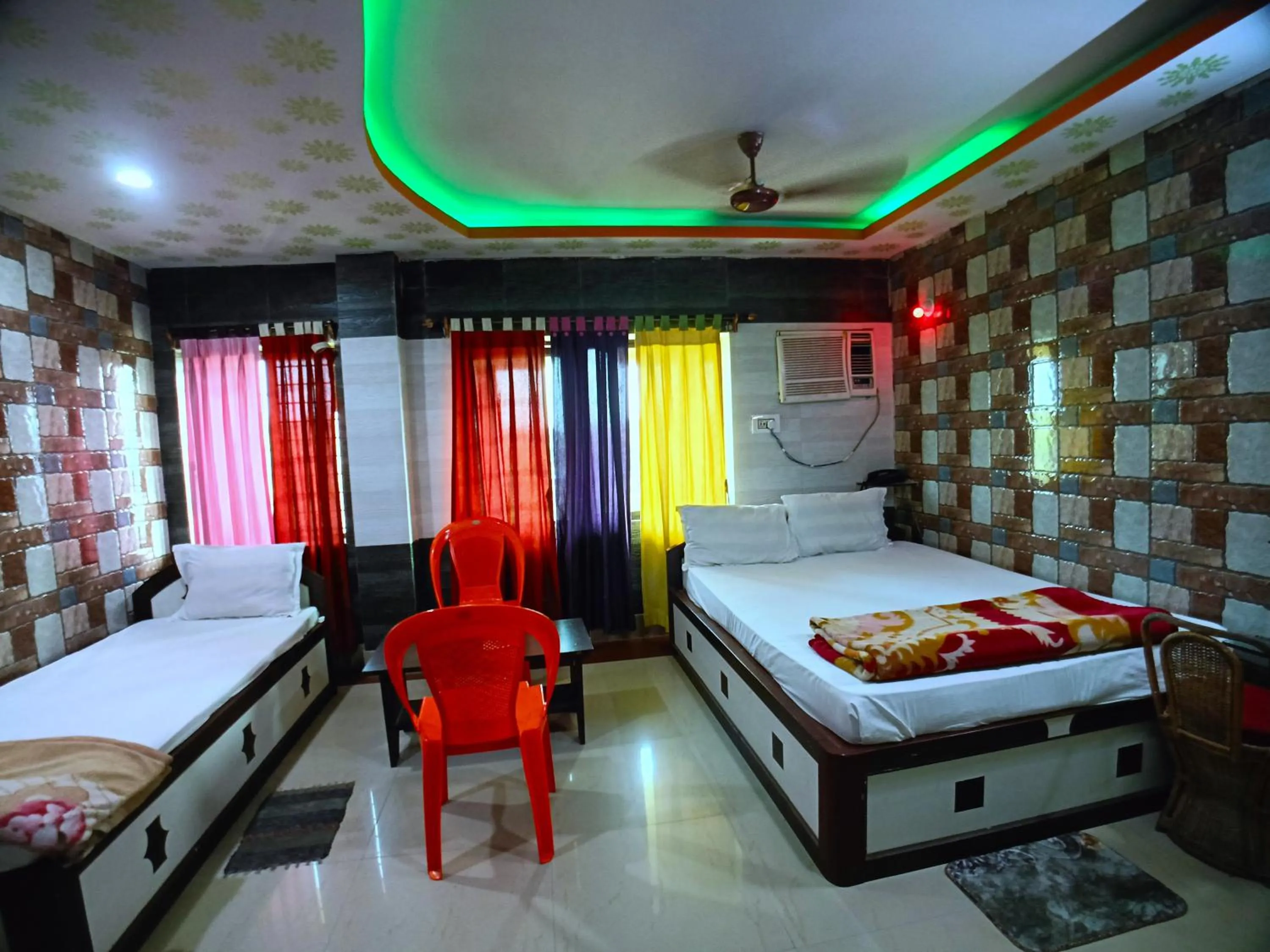 Bed in RESORT K SEA VIEW Digha