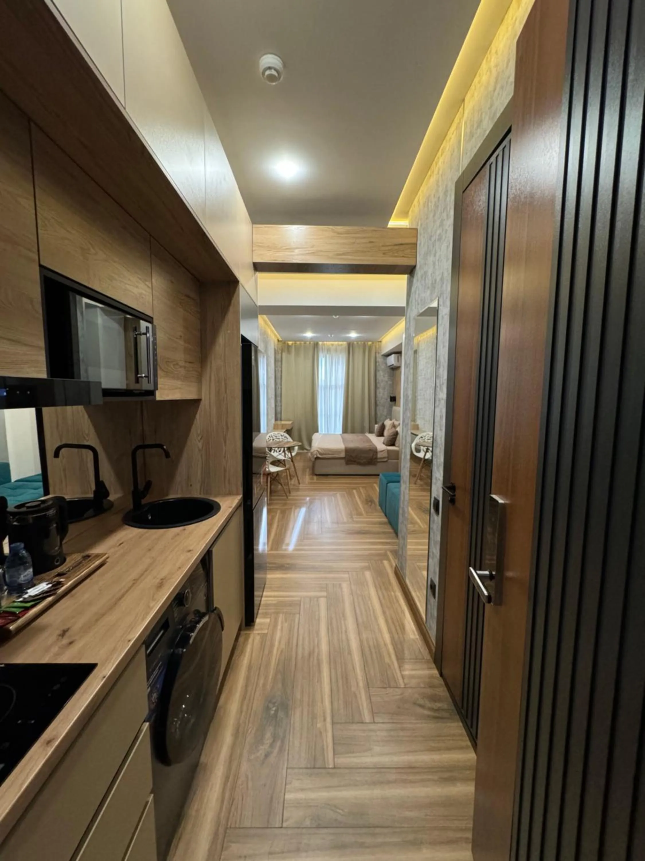 Kitchen or kitchenette in Badem Garden Apart Hotel