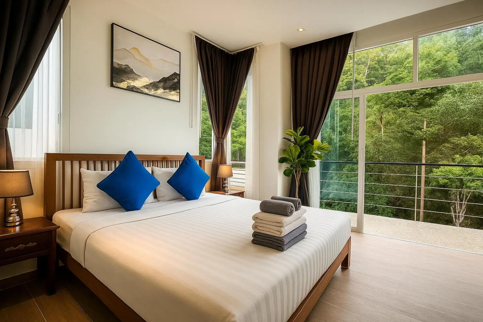 Bedroom, Bed in Grand Kamala Falls