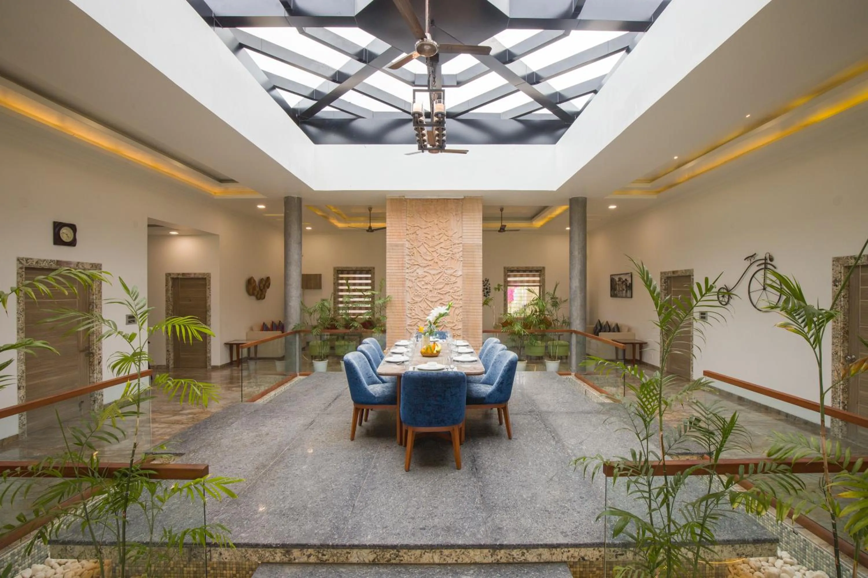 Patio in ELIVAAS Shourya Celesta Luxe 3BHK Villa with Pvt Pool, Udaipur