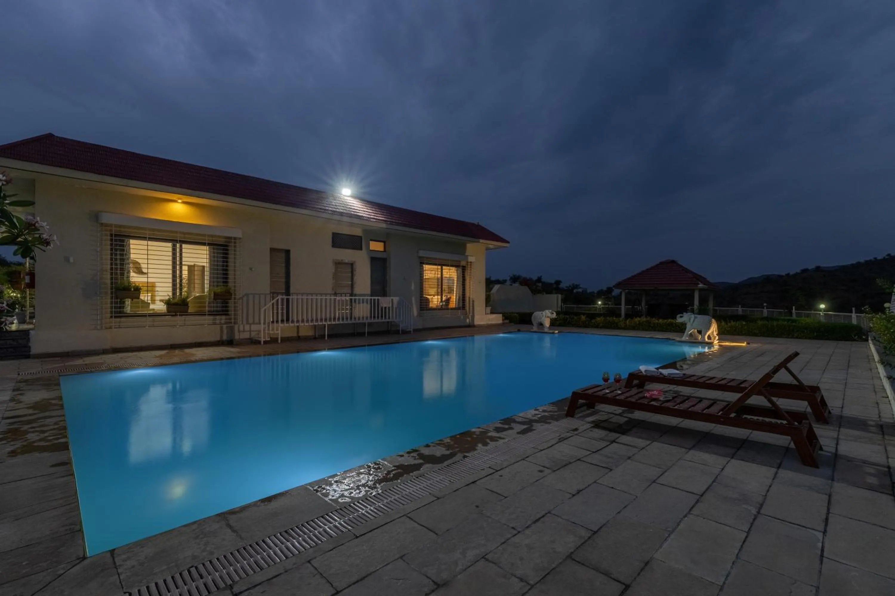 Property building in ELIVAAS Shourya Celesta Luxe 3BHK Villa with Pvt Pool, Udaipur