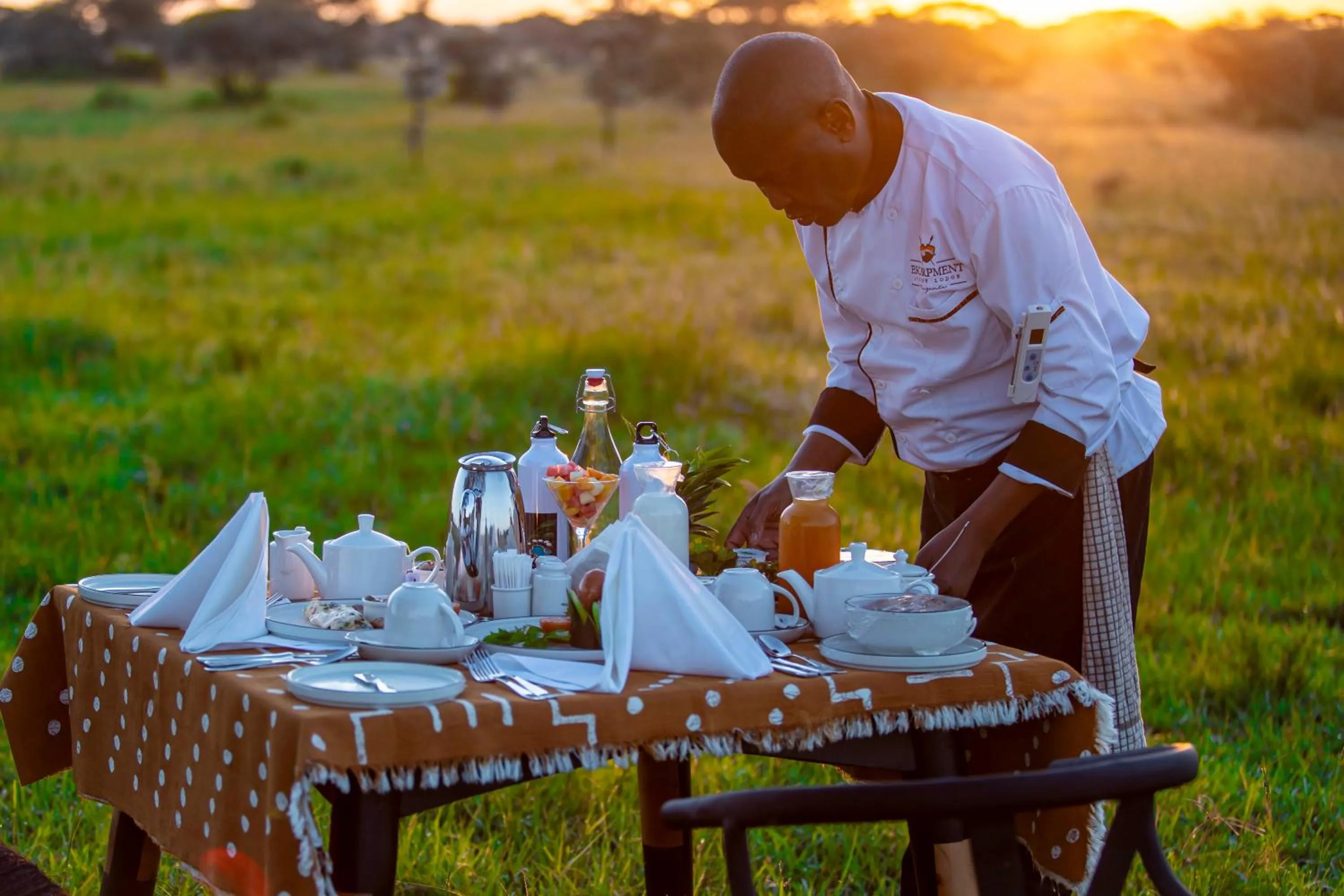 Breakfast in Escarpment Serengeti Luxury Camp