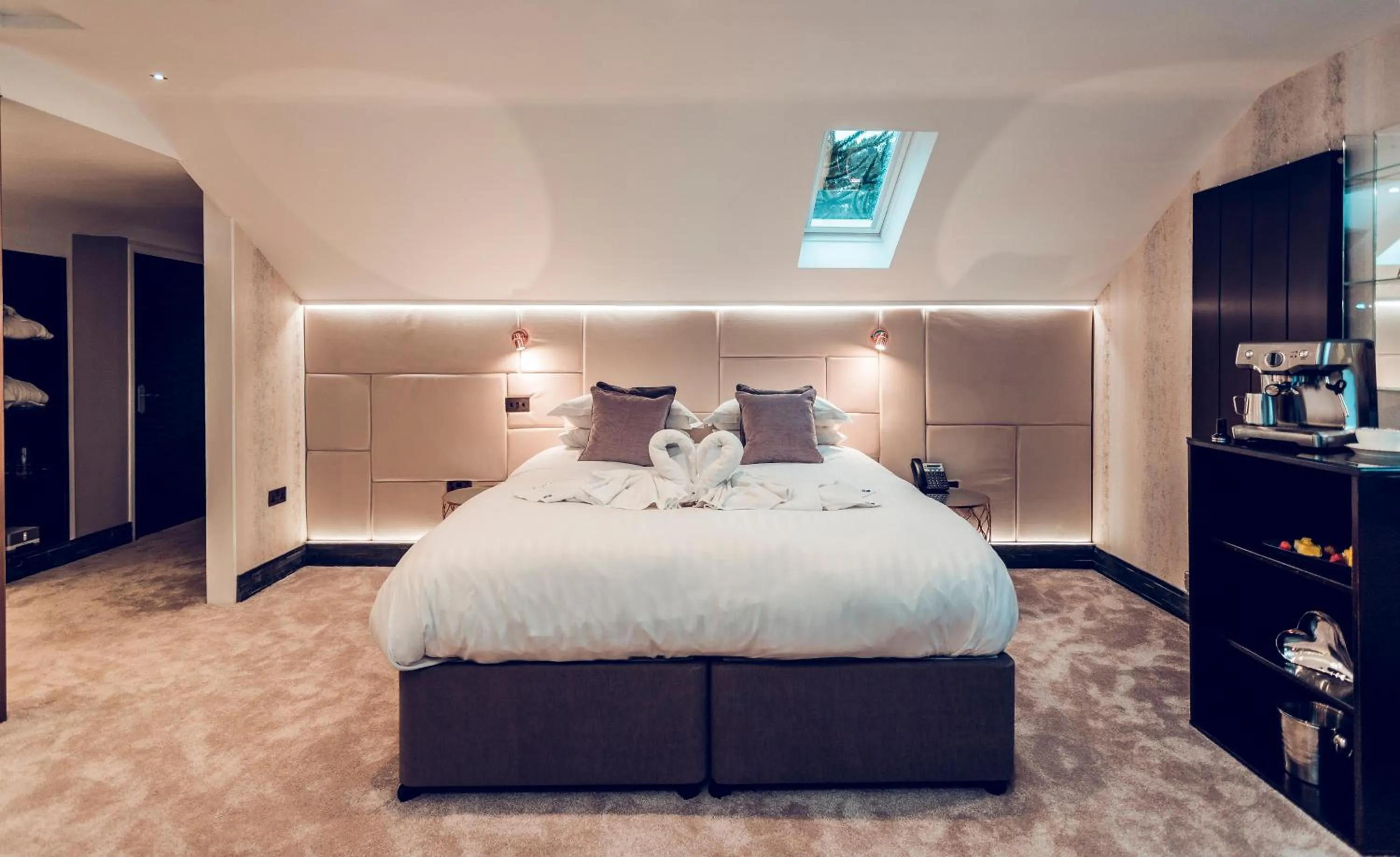 Bed in Aphrodites Group - Luxury Hot Tub Suites in Central Lake District!