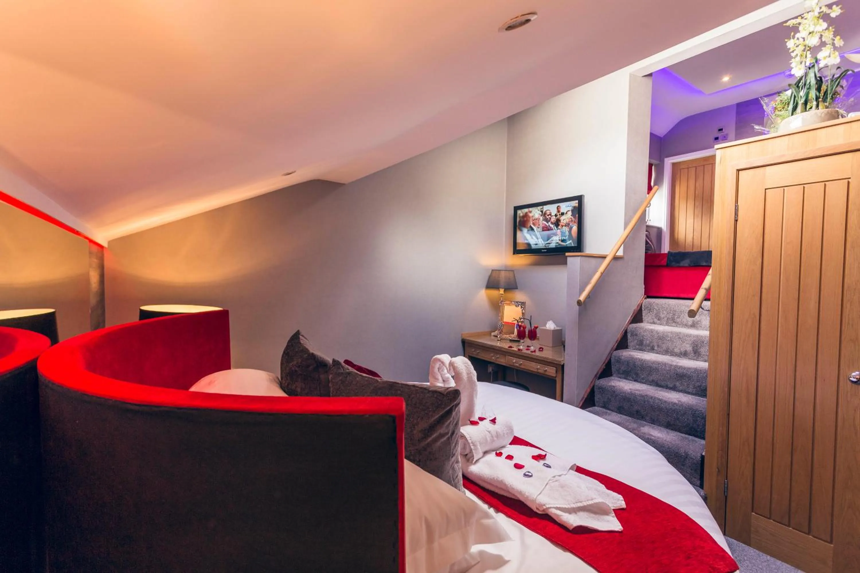 Bed in Aphrodites Group - Luxury Hot Tub Suites in Central Lake District!