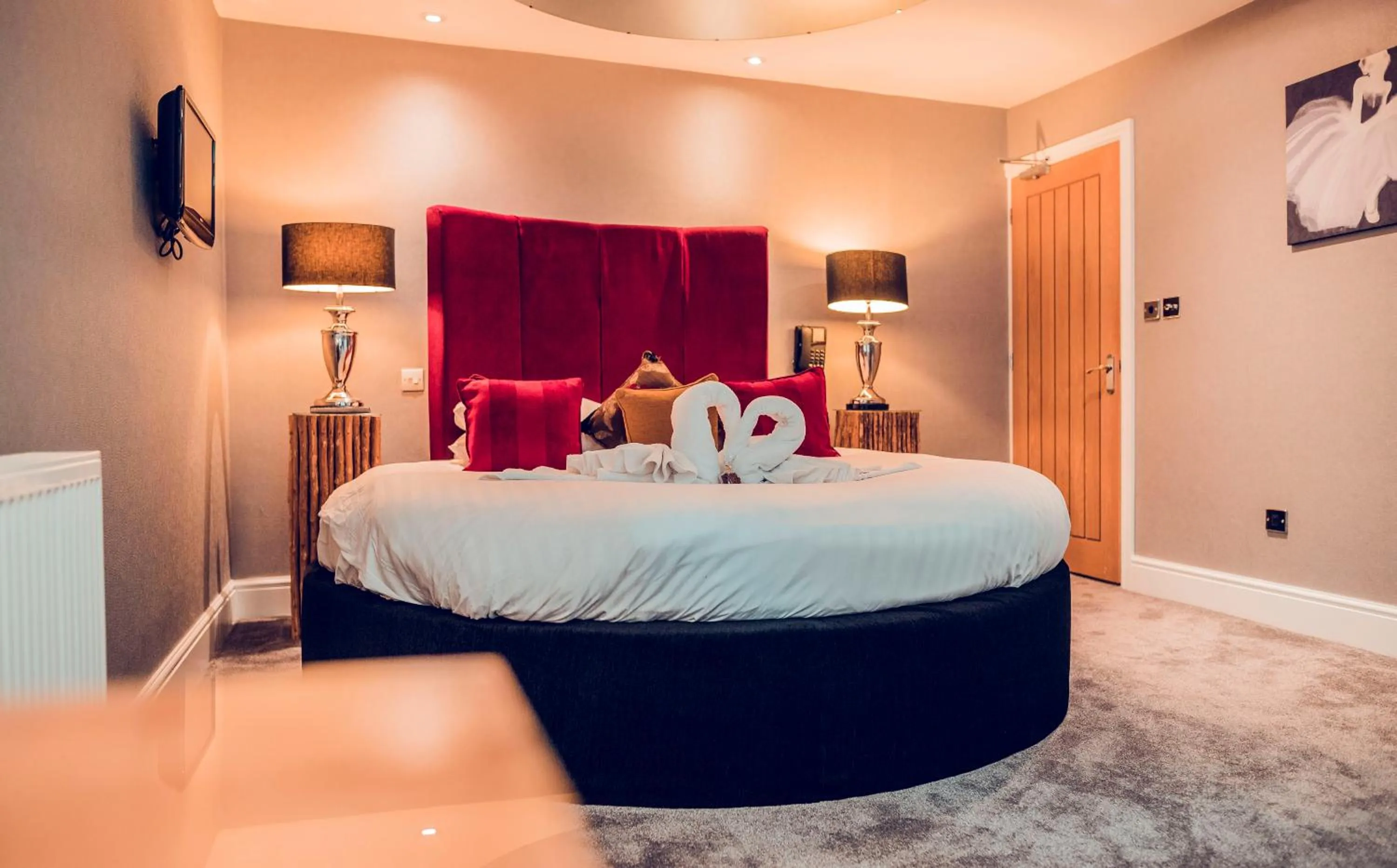 Bed in Aphrodites Group - Luxury Hot Tub Suites in Central Lake District!