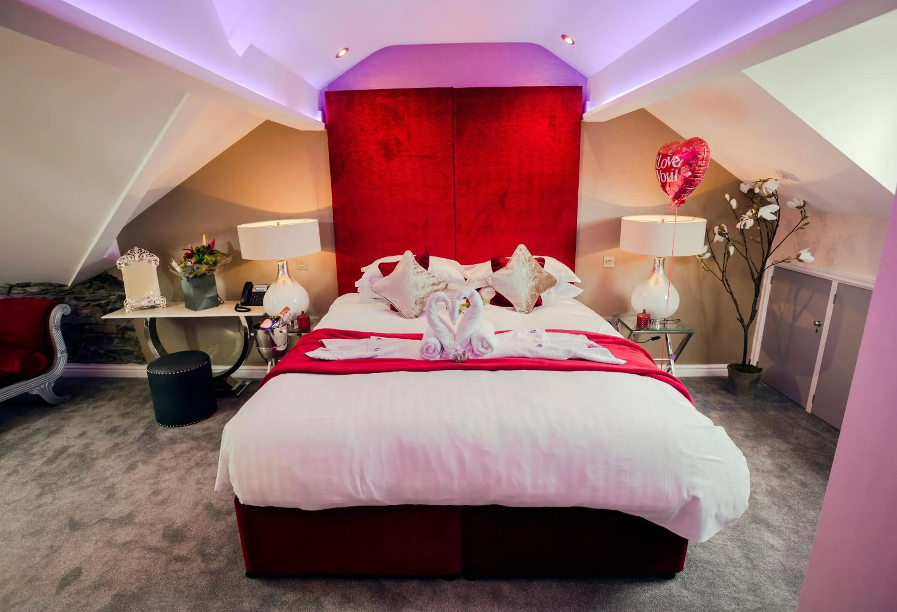 Bed in Aphrodites Group - Luxury Hot Tub Suites in Central Lake District!