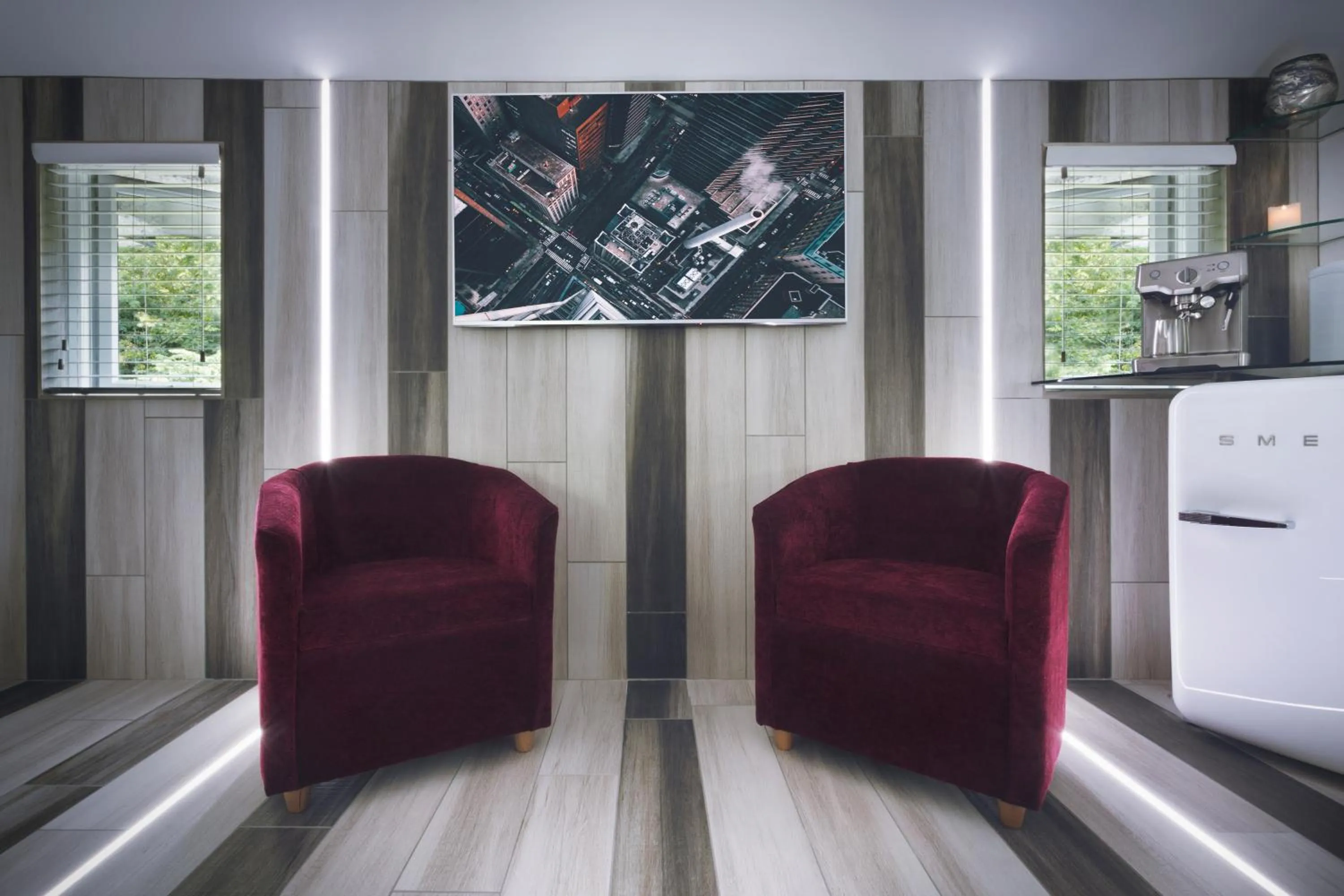 Seating area in Aphrodites Group - Luxury Hot Tub Suites in Central Lake District!