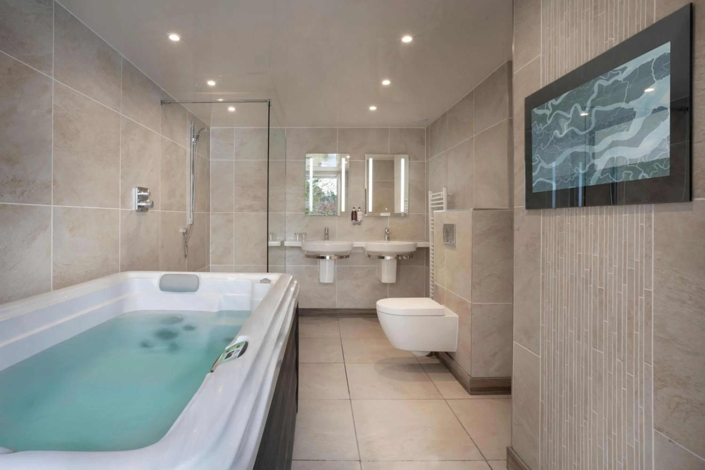 Shower in Aphrodites Group - Luxury Hot Tub Suites in Central Lake District!