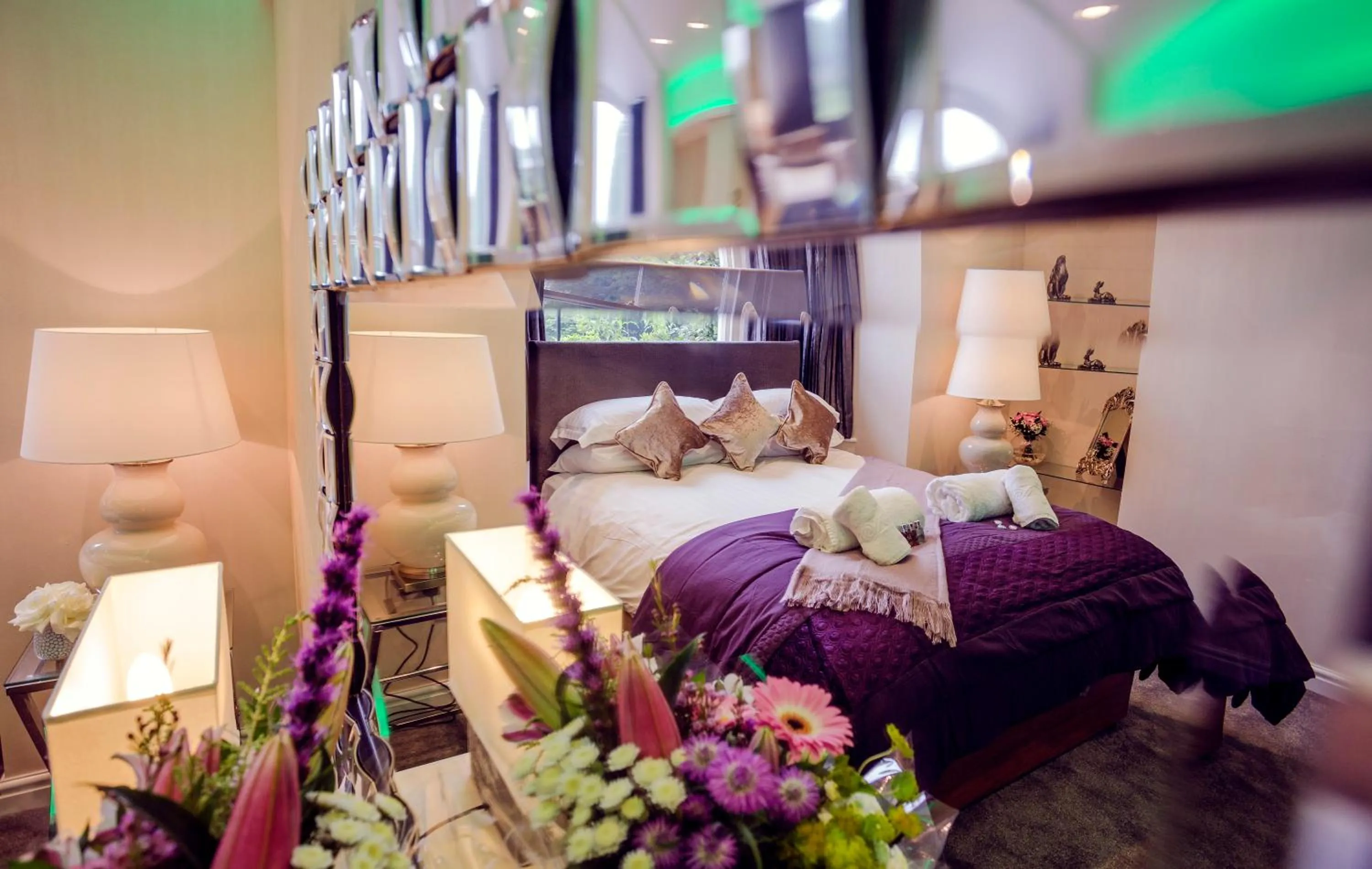 Bed in Aphrodites Group - Luxury Hot Tub Suites in Central Lake District!