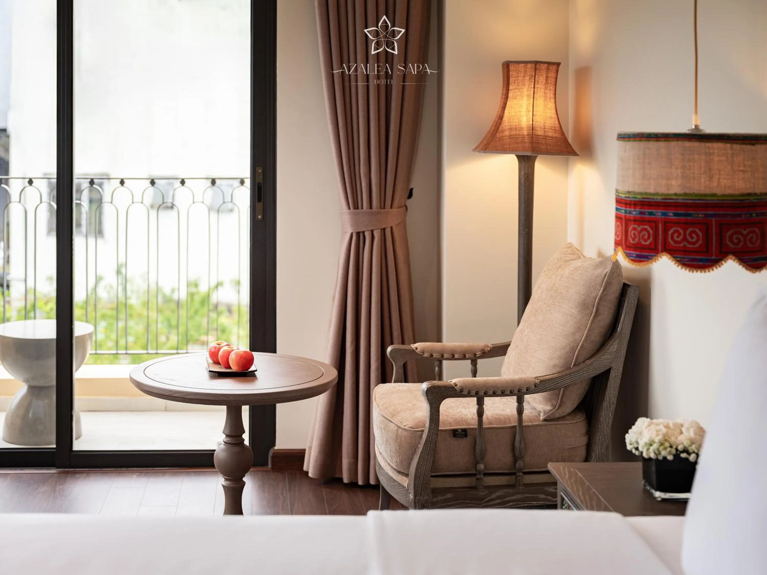 Seating area, Bed in Azalea Sapa Hotel