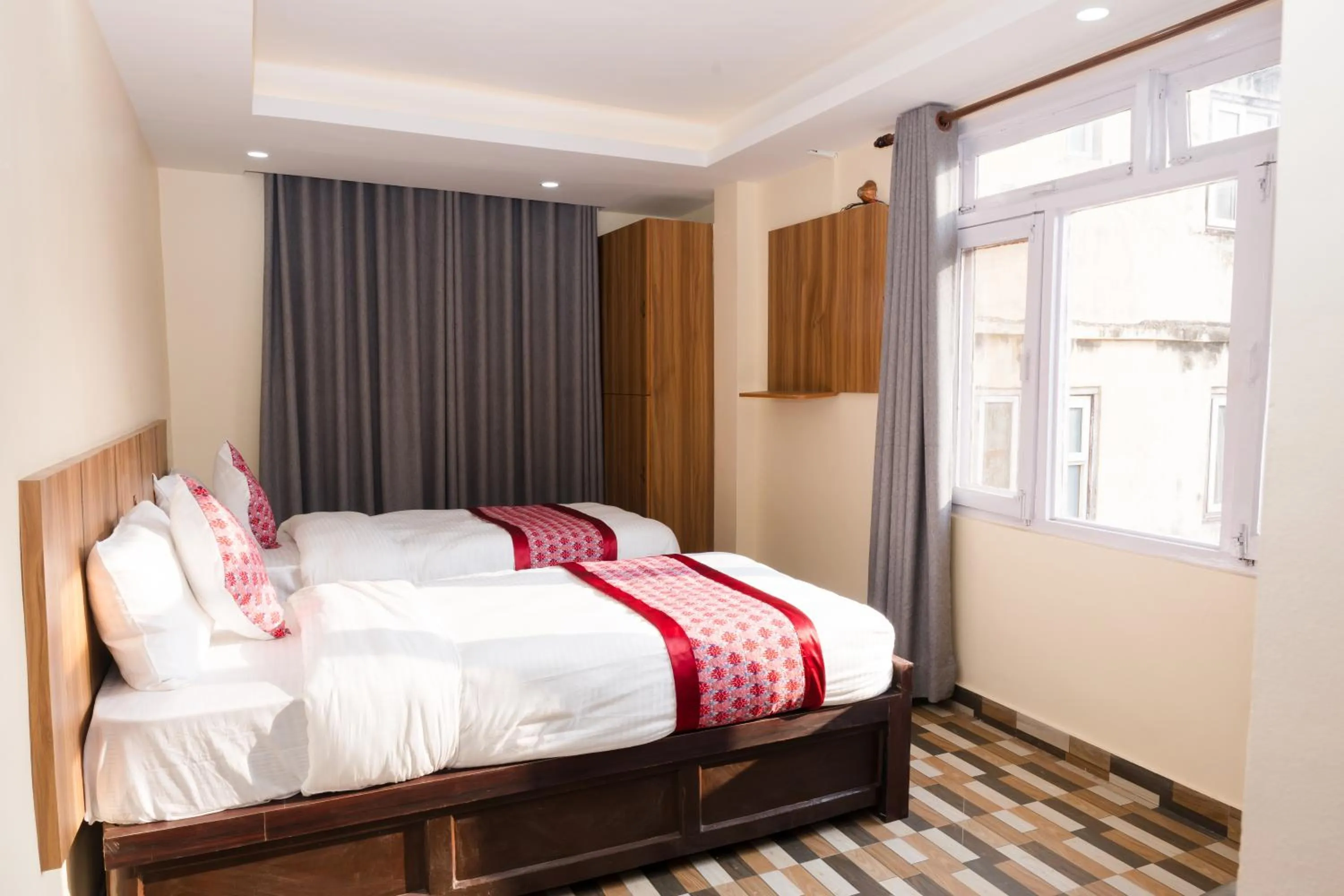 Photo of the whole room, Bed in Rightway Hotel & Restaurant