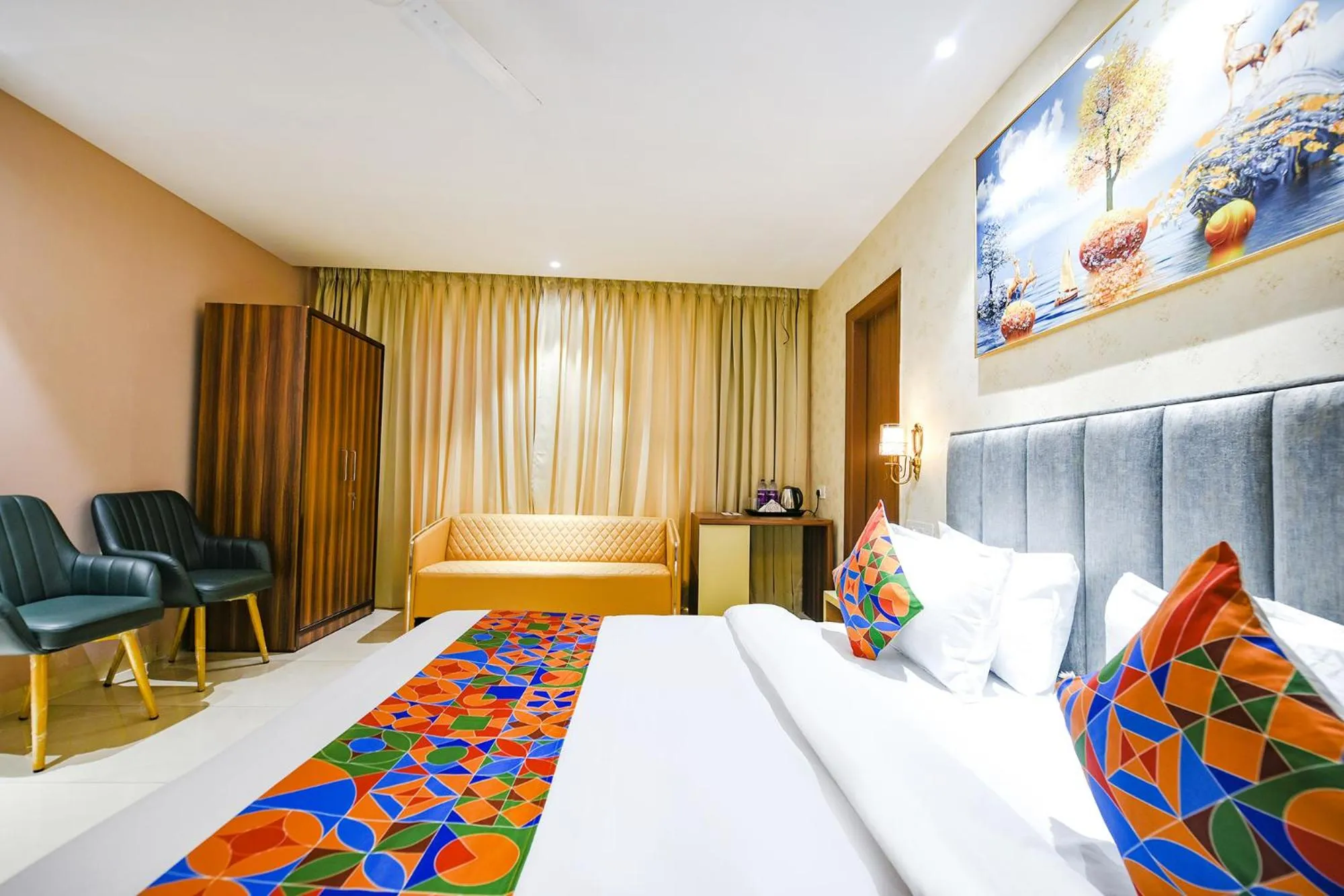 Bed in FabHotel Supreme Suites