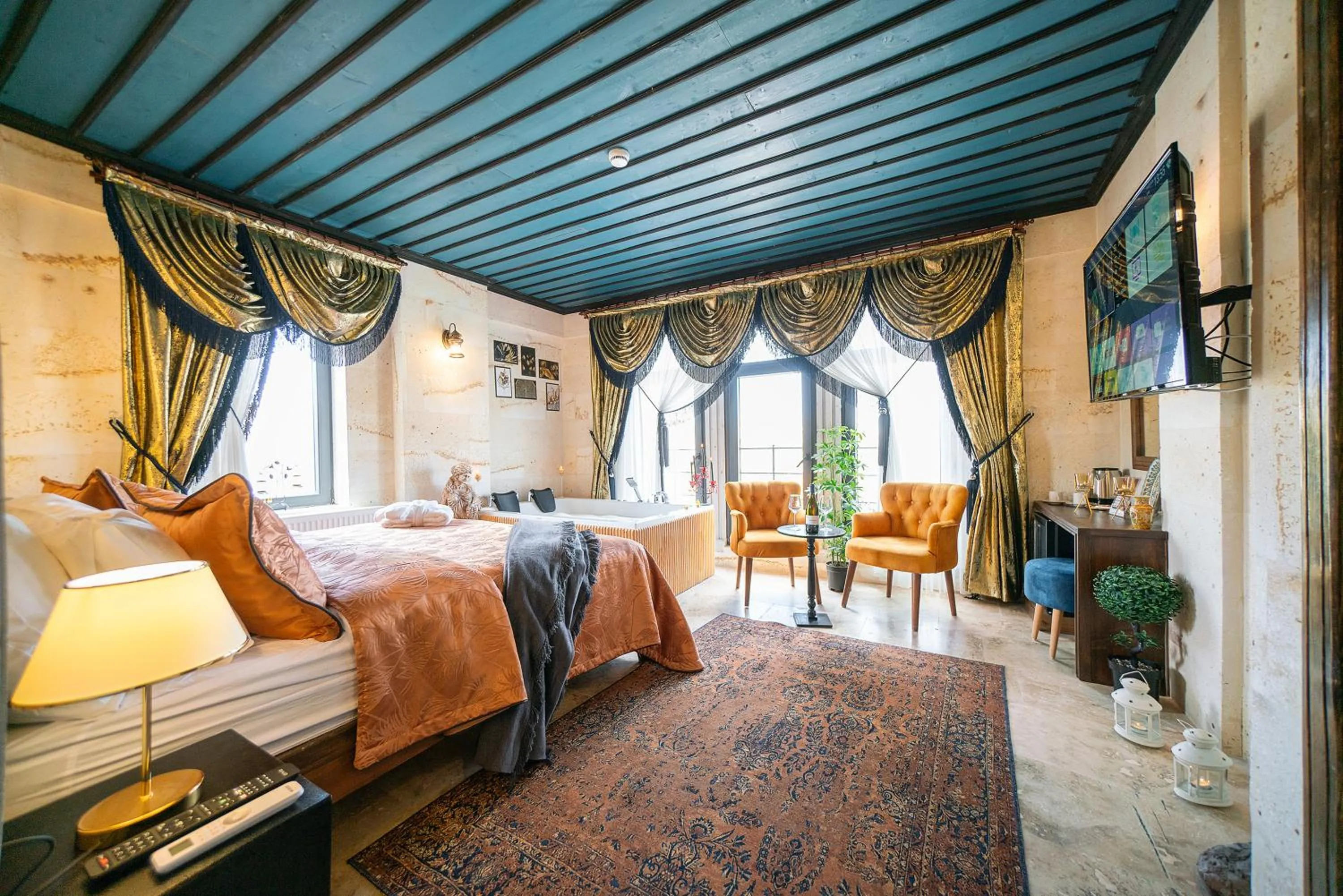 Bed in Abra Stone House