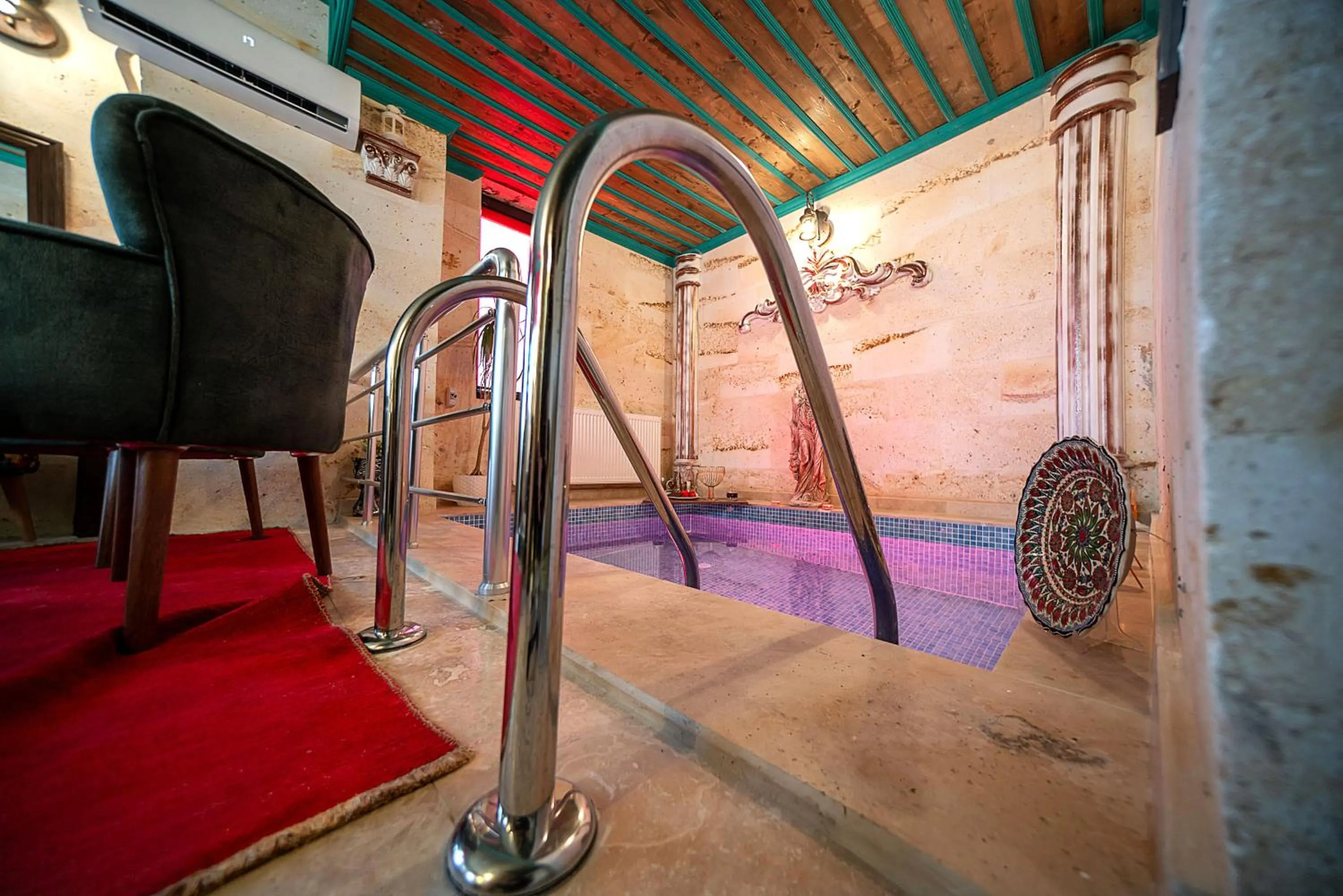 Seating area in Abra Stone House