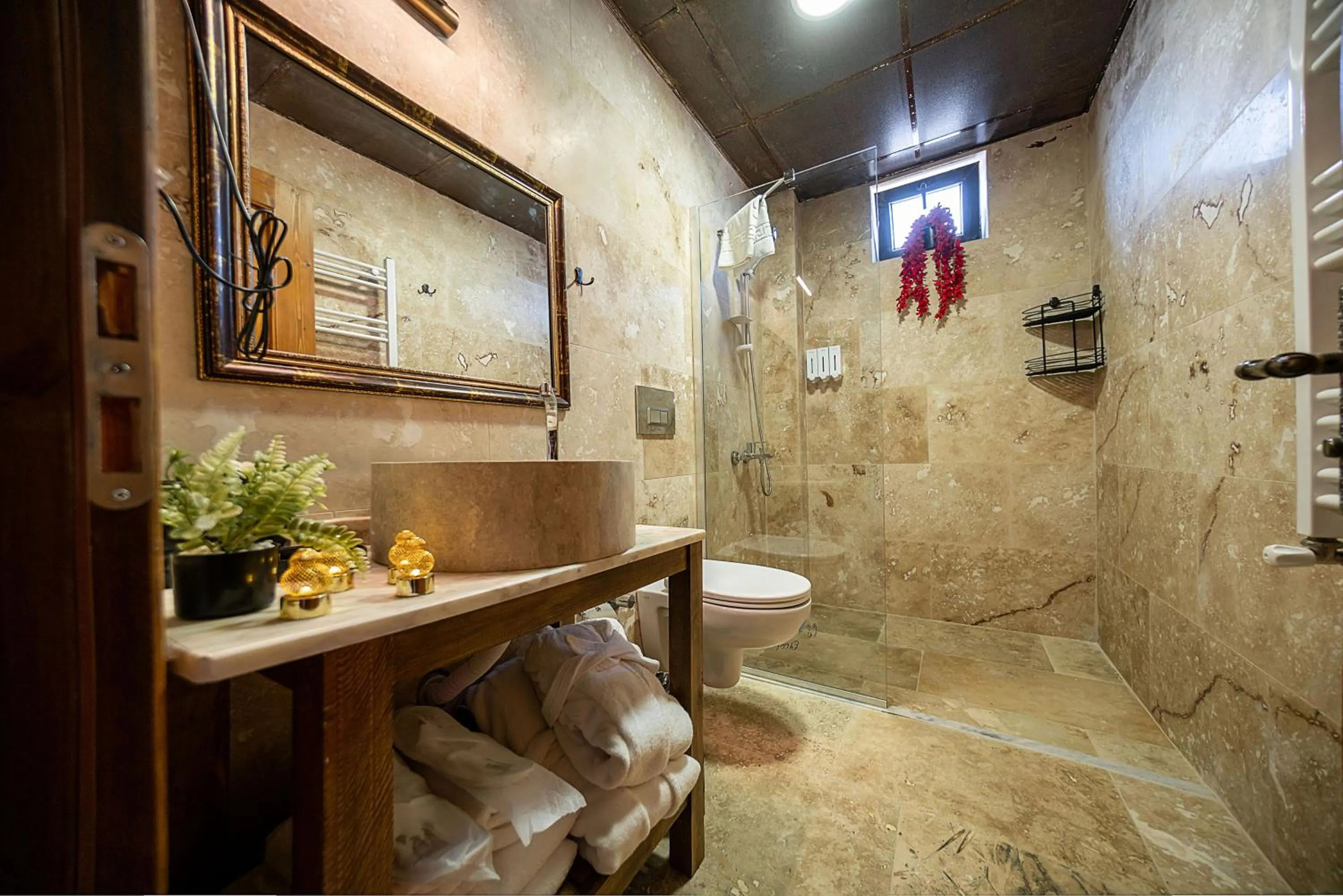 Shower in Abra Stone House