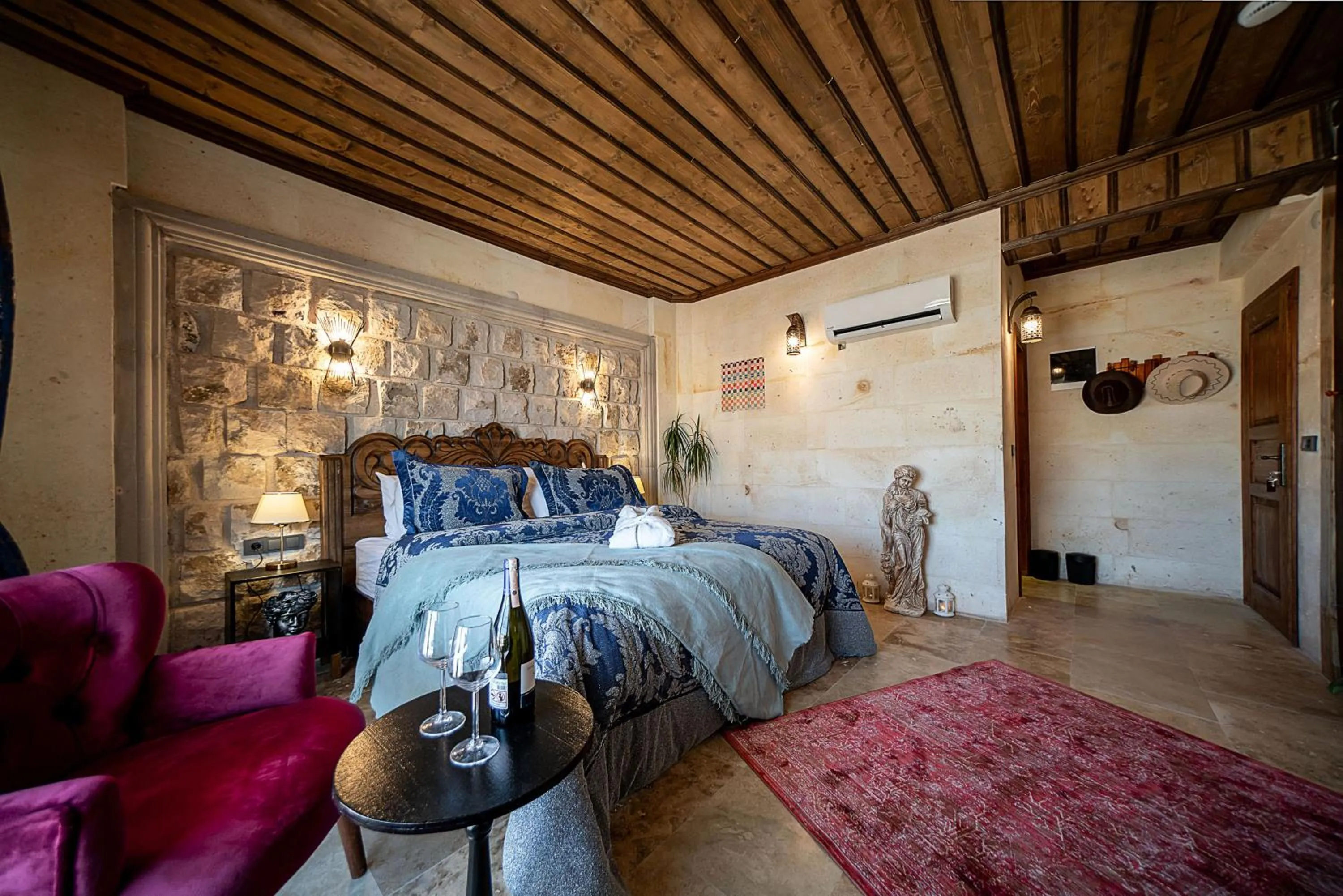 Bed in Abra Stone House