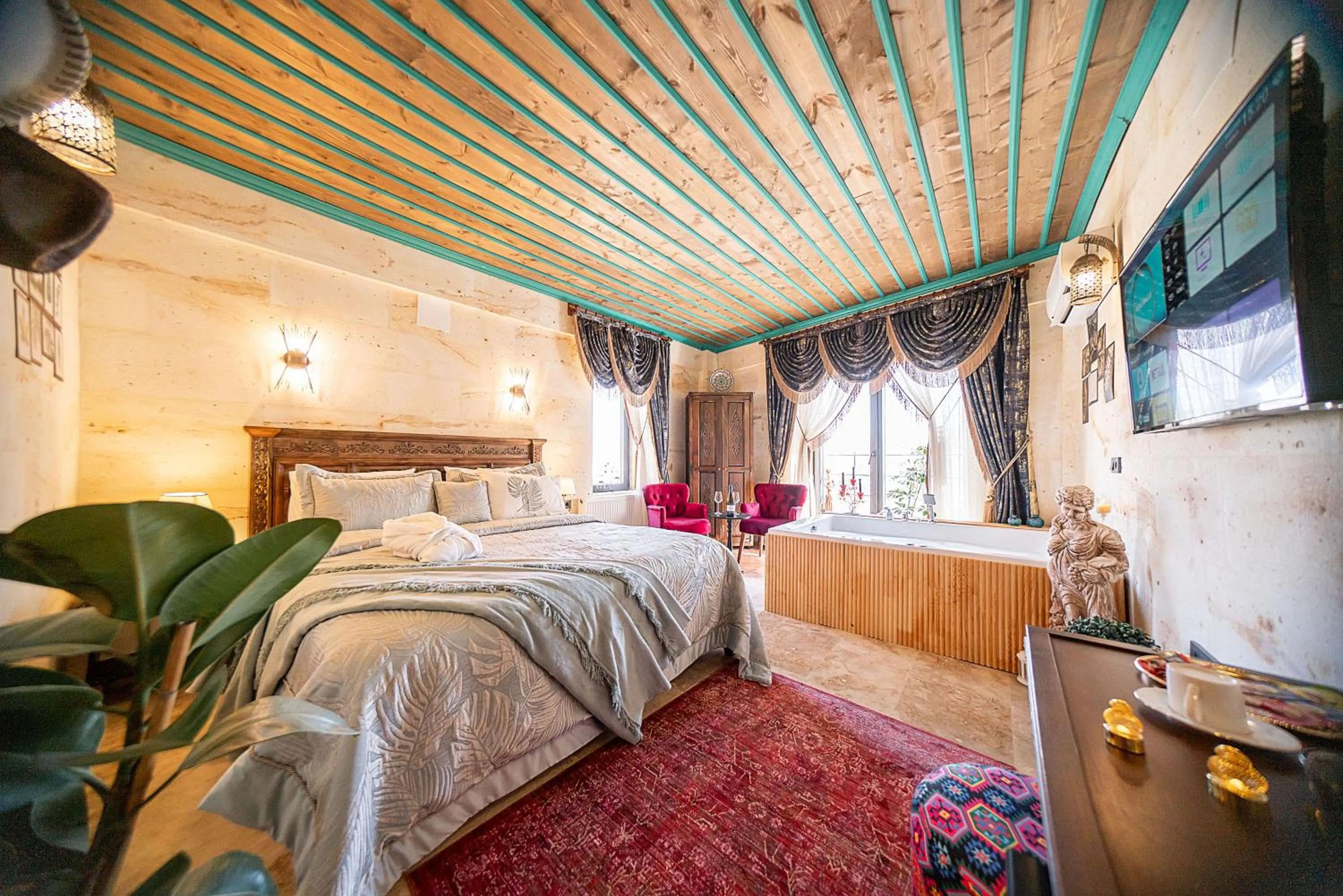 Bed in Abra Stone House