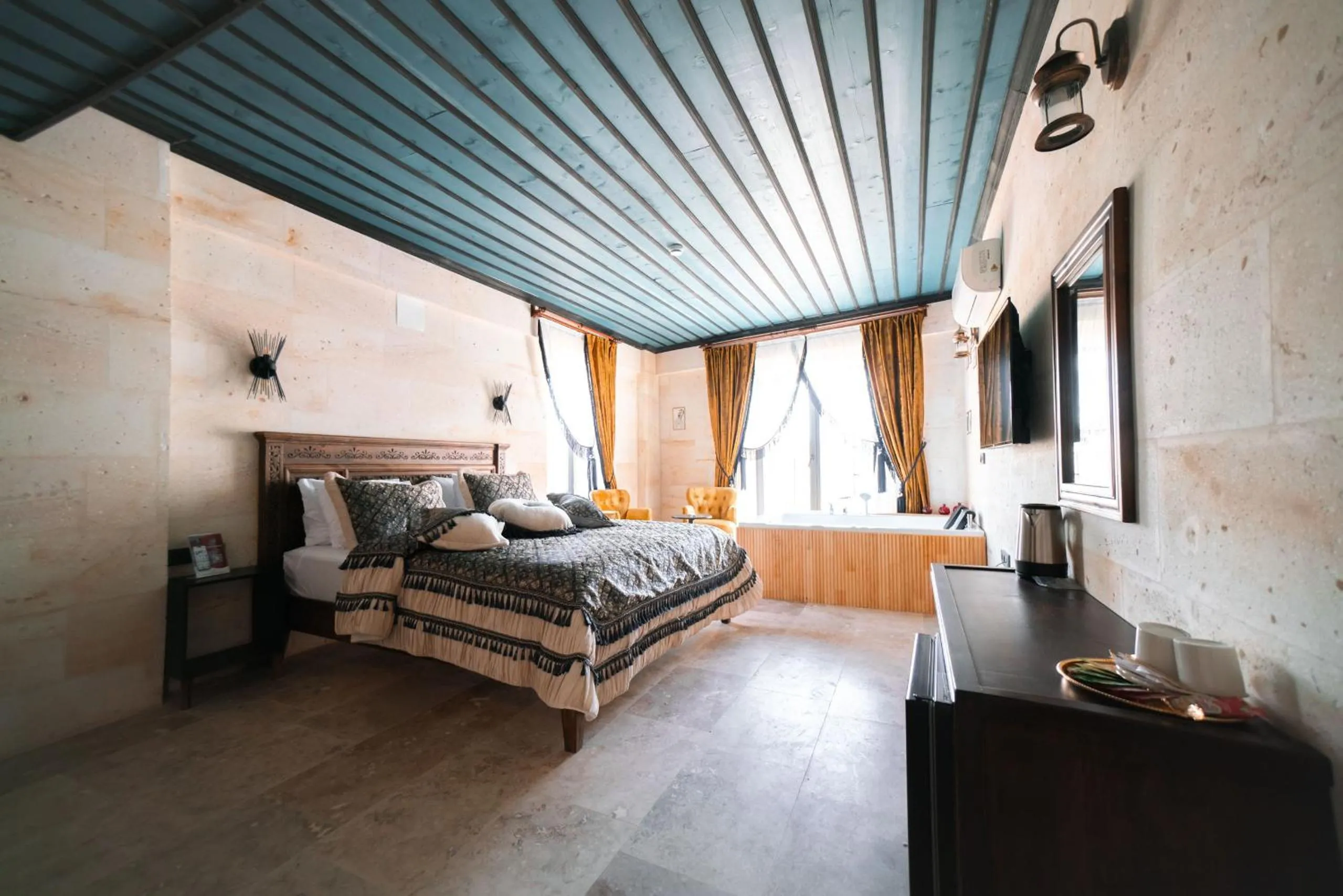 Bed in Abra Stone House