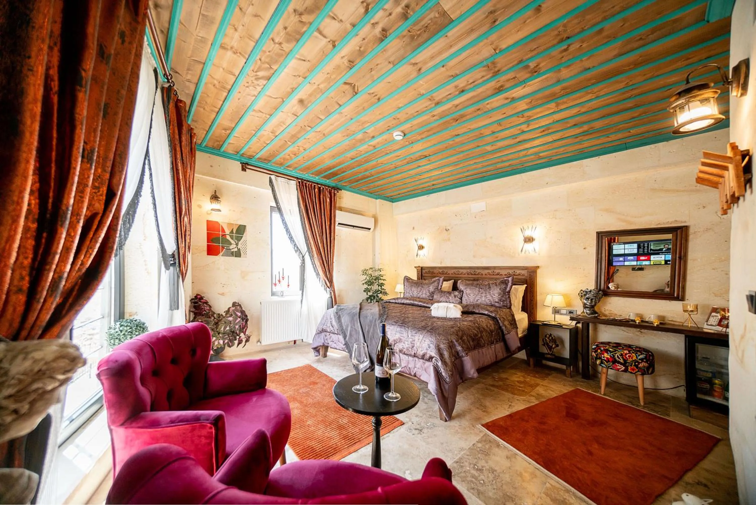 Bed in Abra Stone House