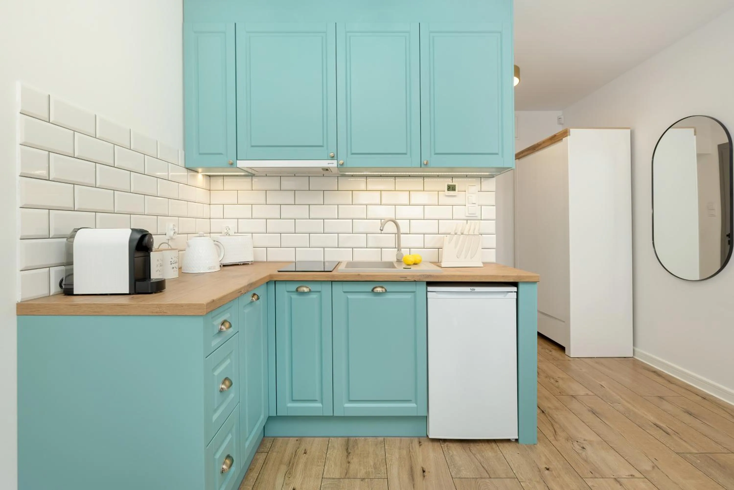 Kitchen or kitchenette in Akwamaryn Apartamenty