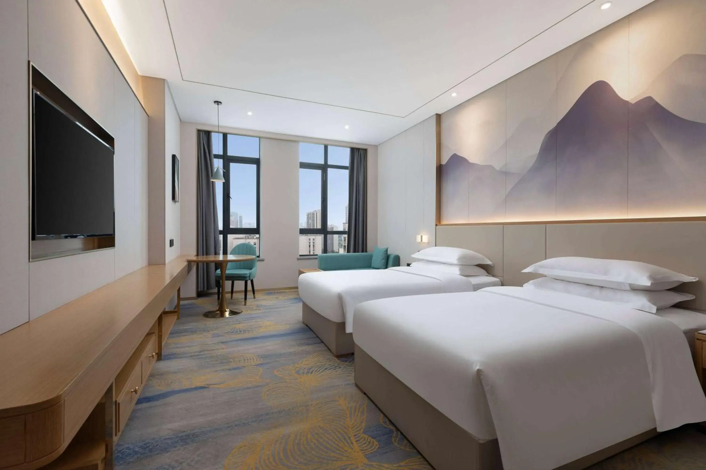 Deluxe Twin Room in Ramada by Wyndham Changsha East Deluxe Twin Room in Ramada by Wyndham Changsha East