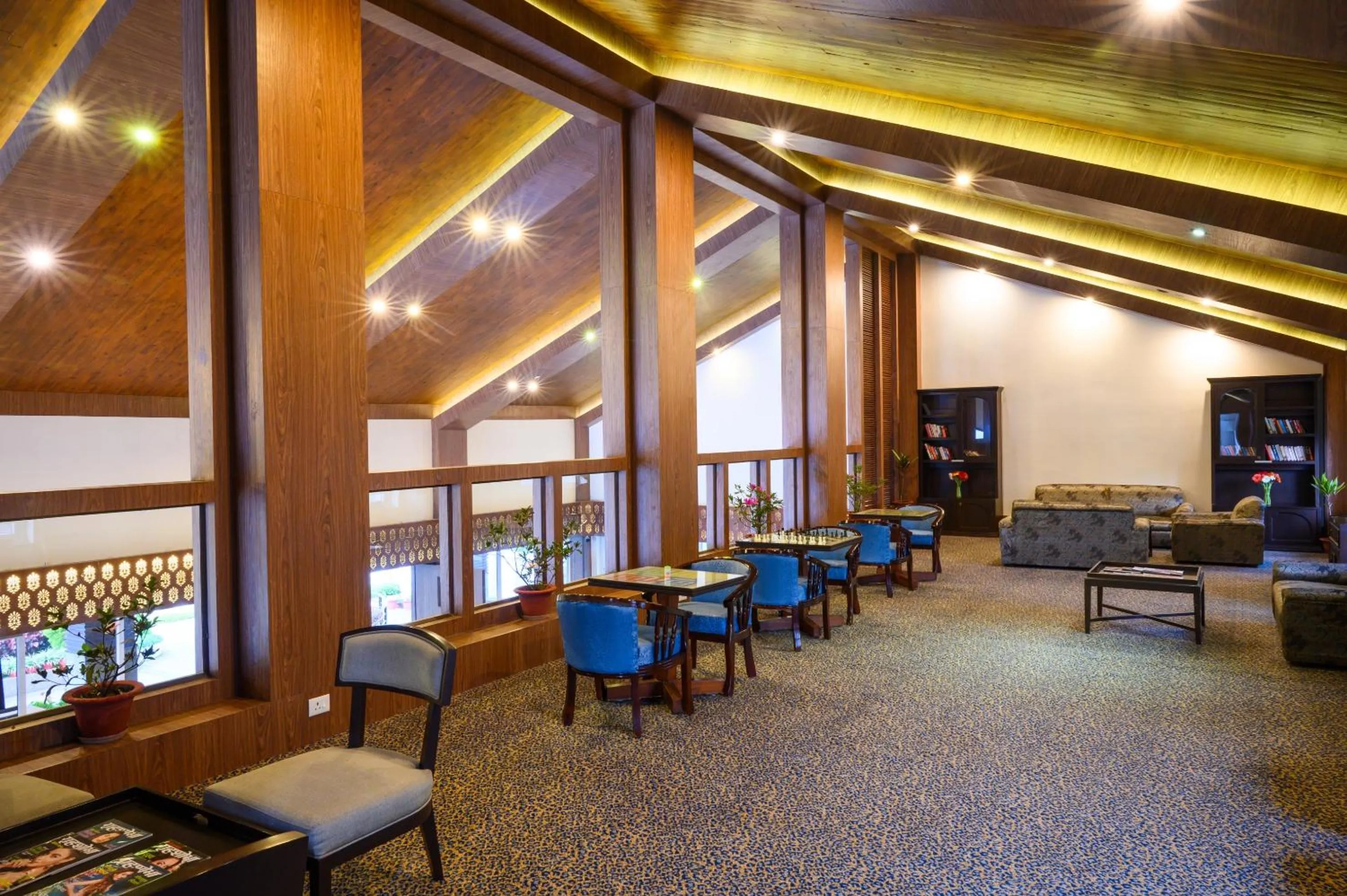 Seating area in Sinclairs Retreat Kalimpong