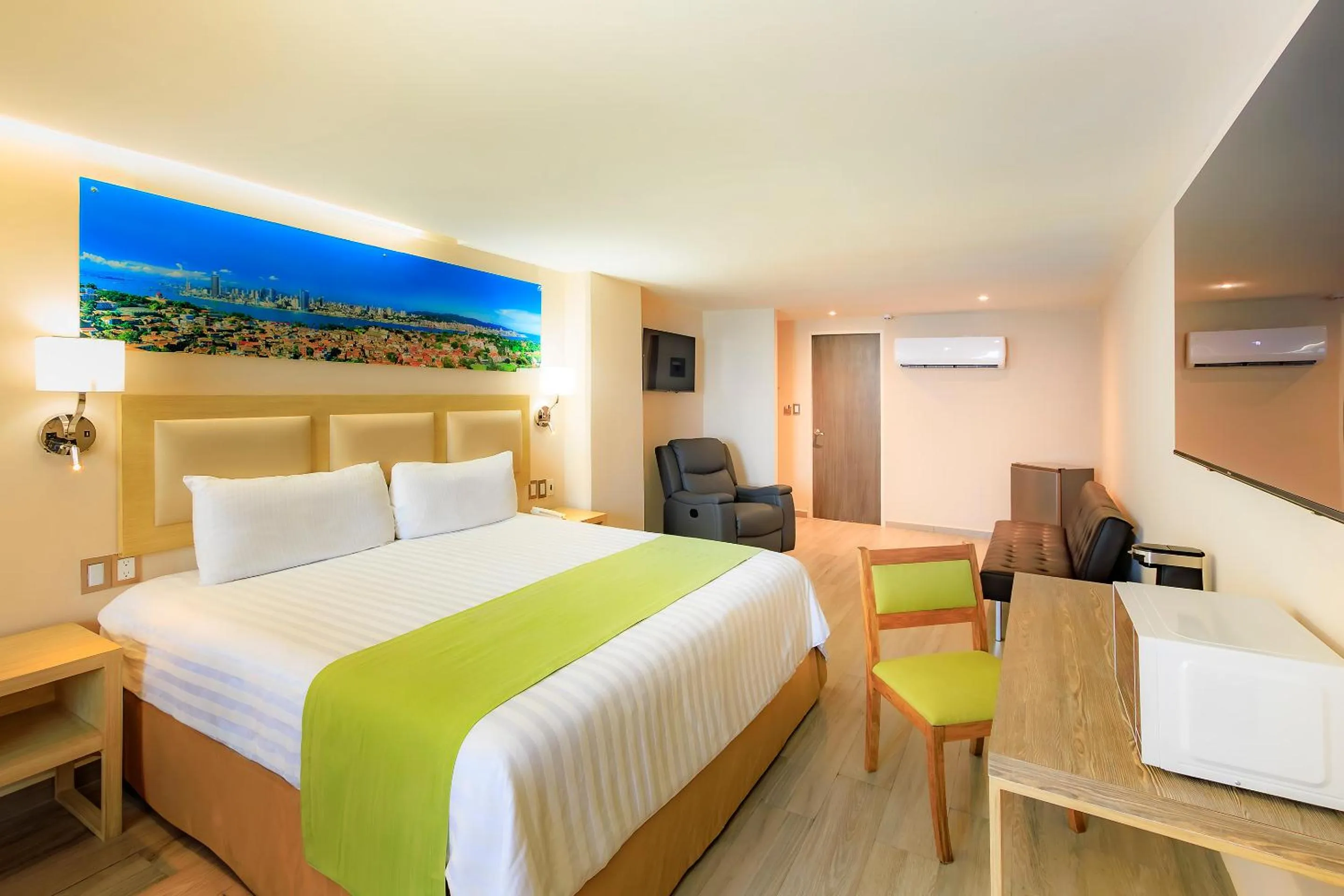 Bedroom, Bed in Collection O Hotel Paris FC, Veracruz