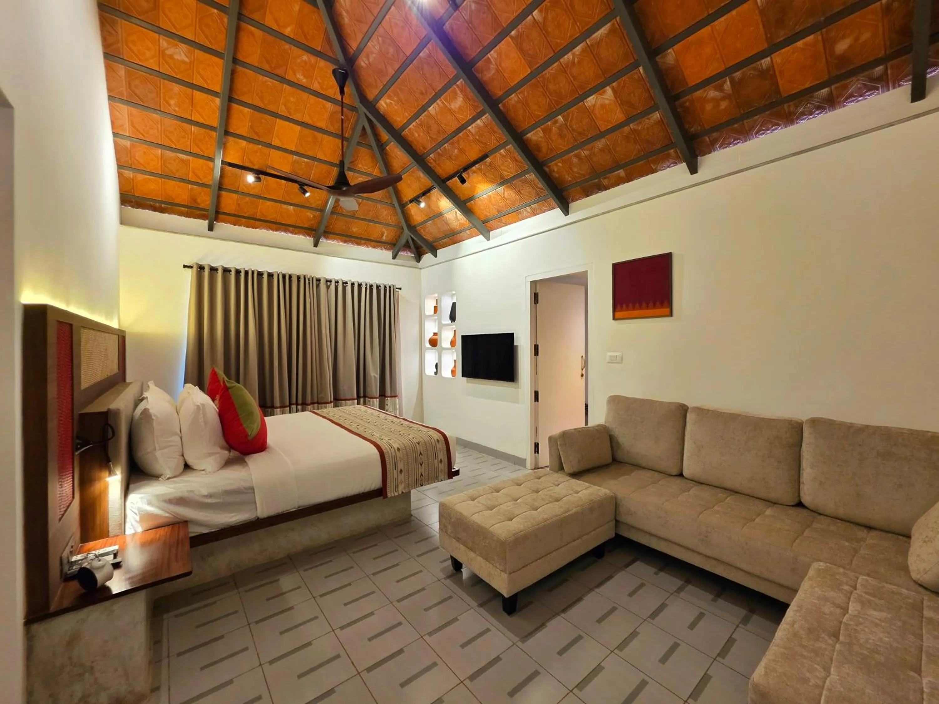 Bed in Vedic Village Retreat Kodungallur