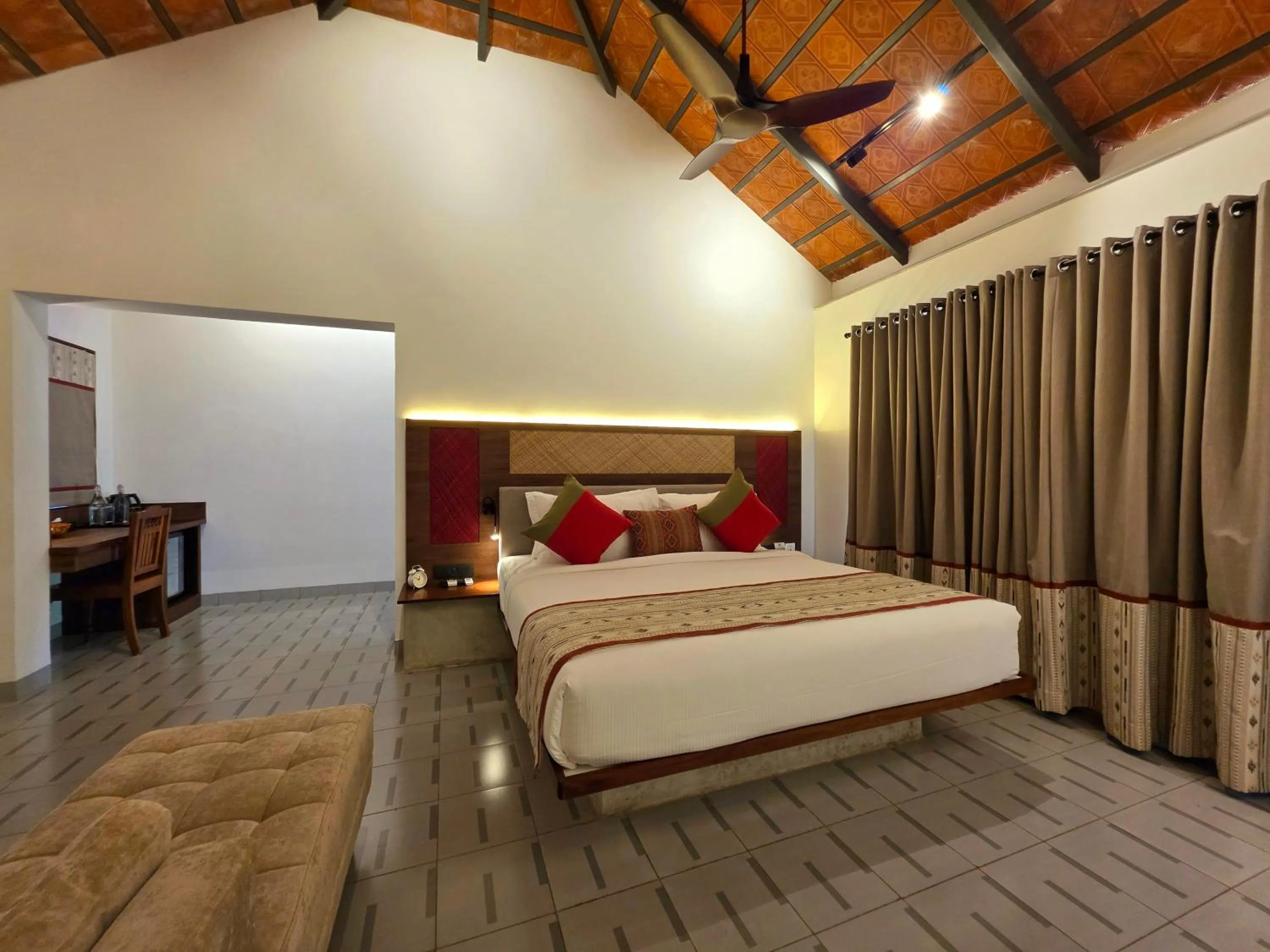 Bed in Vedic Village Retreat Kodungallur