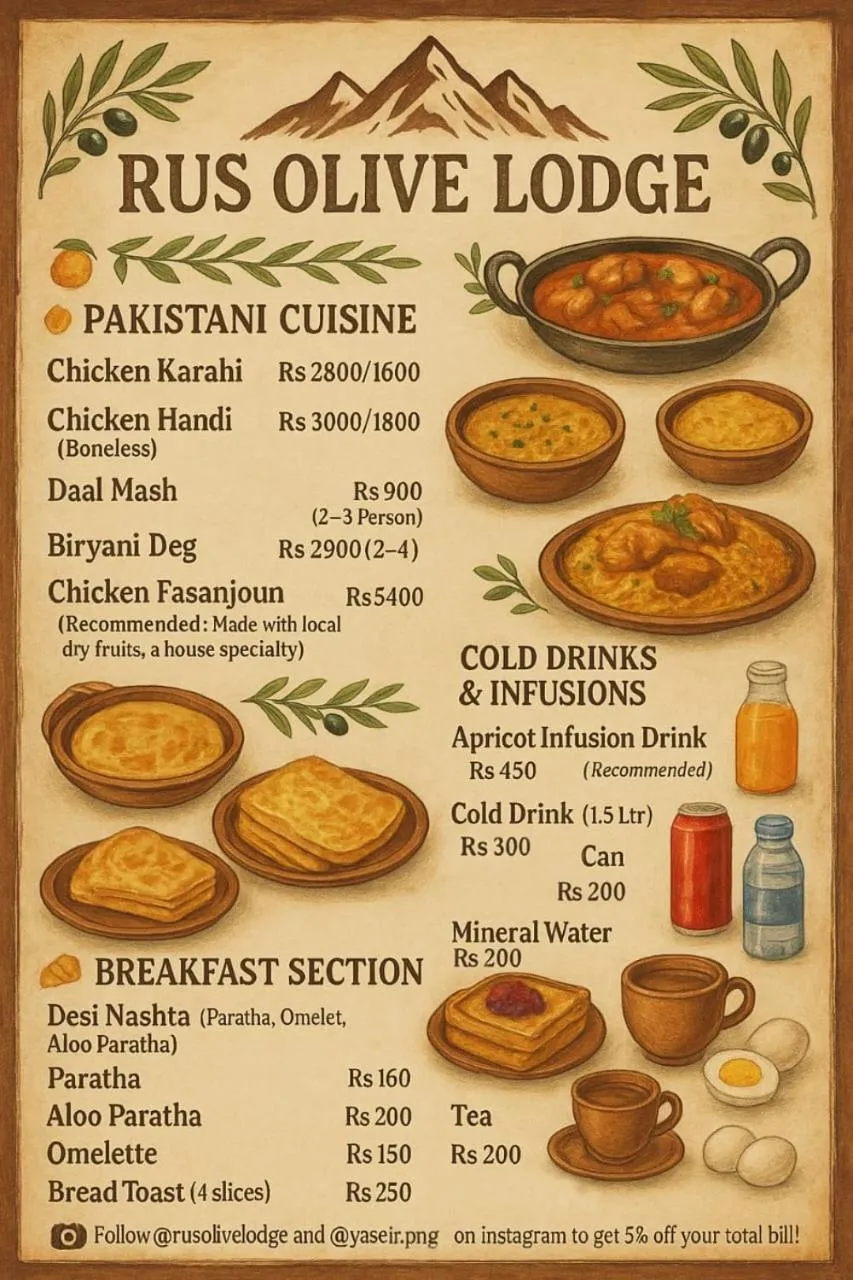 Restaurant/places to eat in Rus Olive Lodge Skardu