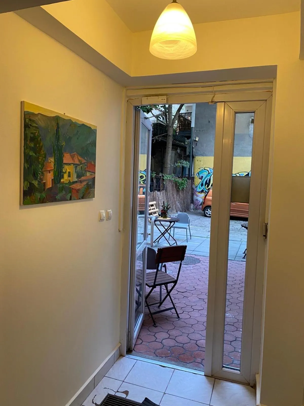 Inner courtyard view in Art Inn Space