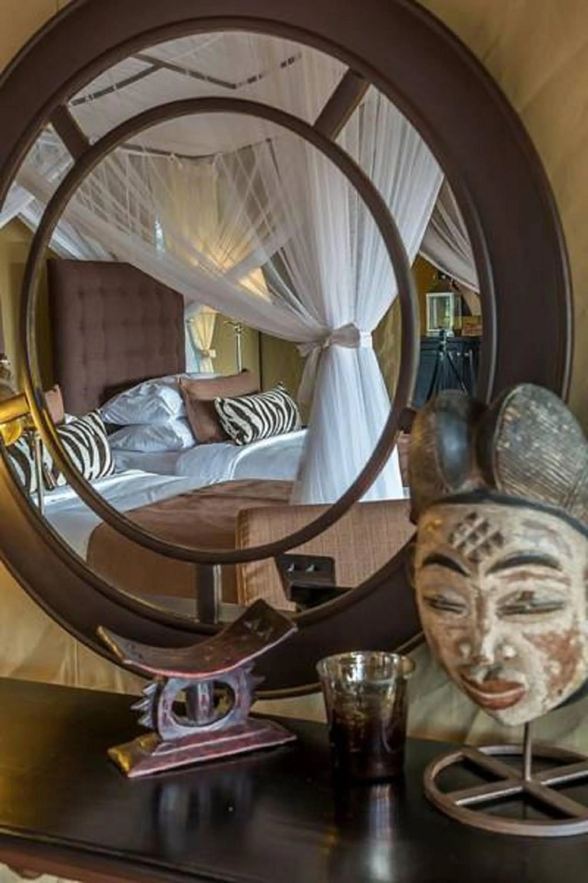 Decorative detail, Bed in Mutara Camp- Nanyuki