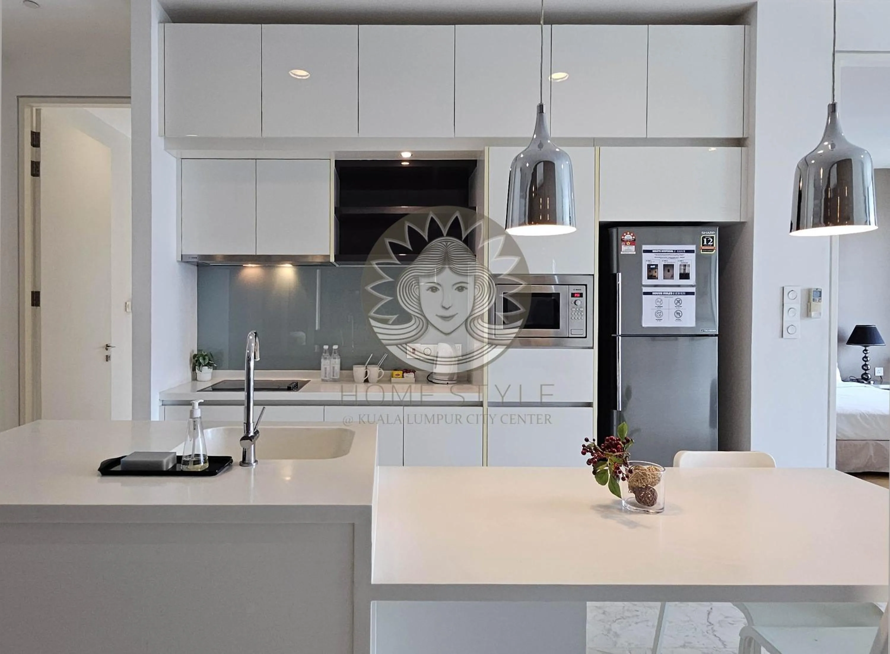 Kitchen or kitchenette in HOME STYLE at Platinum Suites KLCC Twin Towers