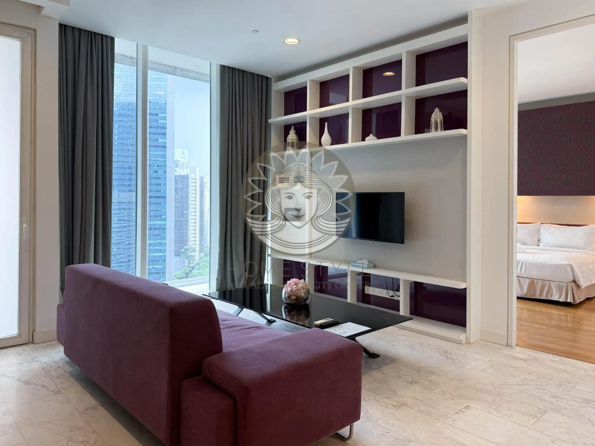 TV and multimedia, Bed in HOME STYLE at Platinum Suites KLCC Twin Towers